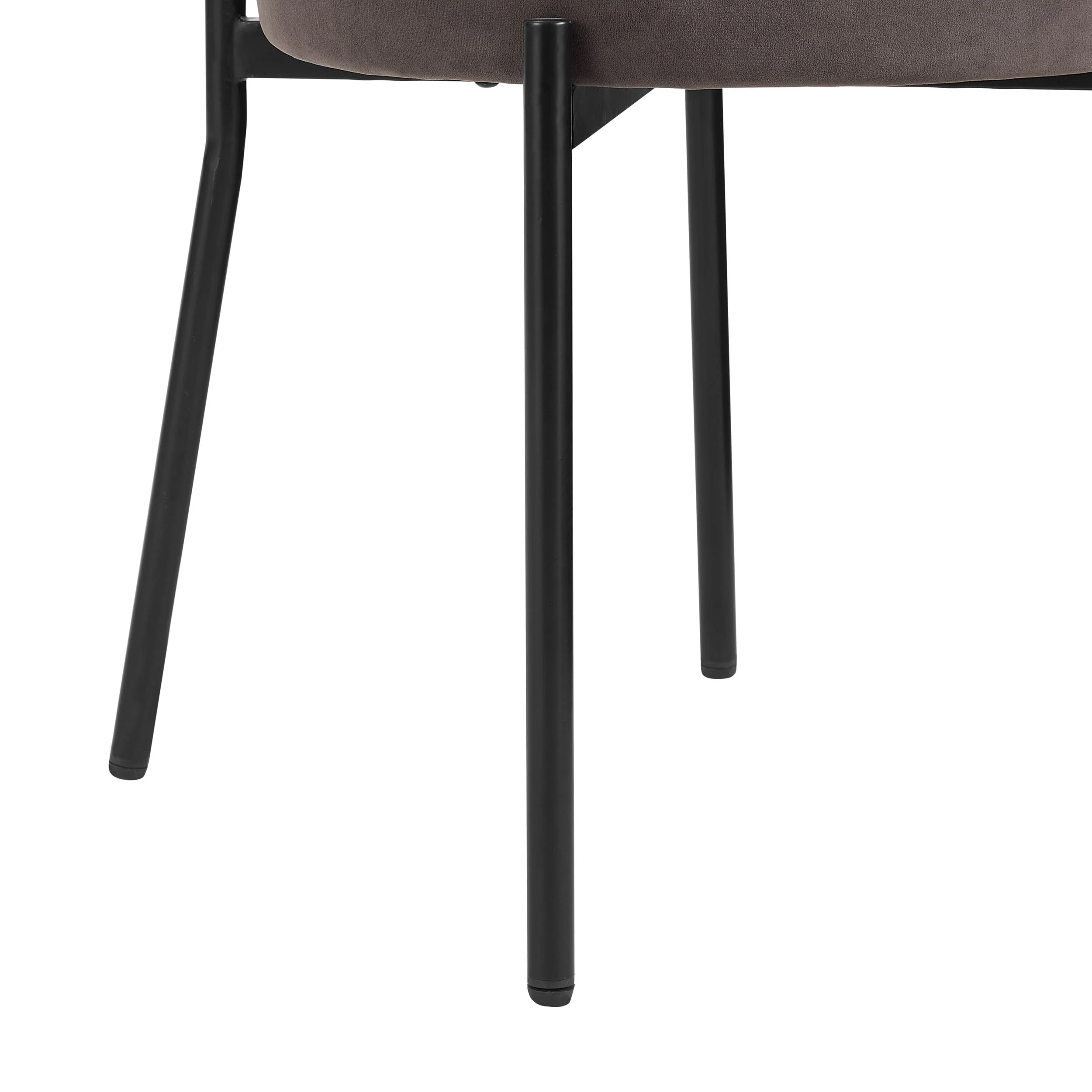 Mia Set of 2 Dining Chairs - Matte Velvet - Taupe - Image 6