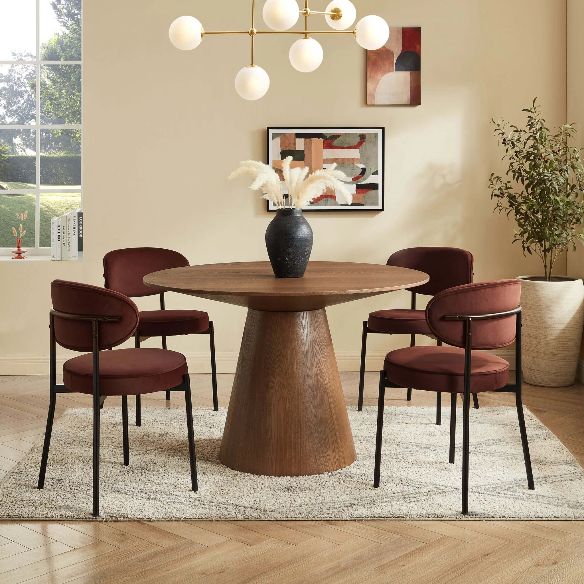 Mia Set of 2 Dining Chairs - Terracotta - Image 3