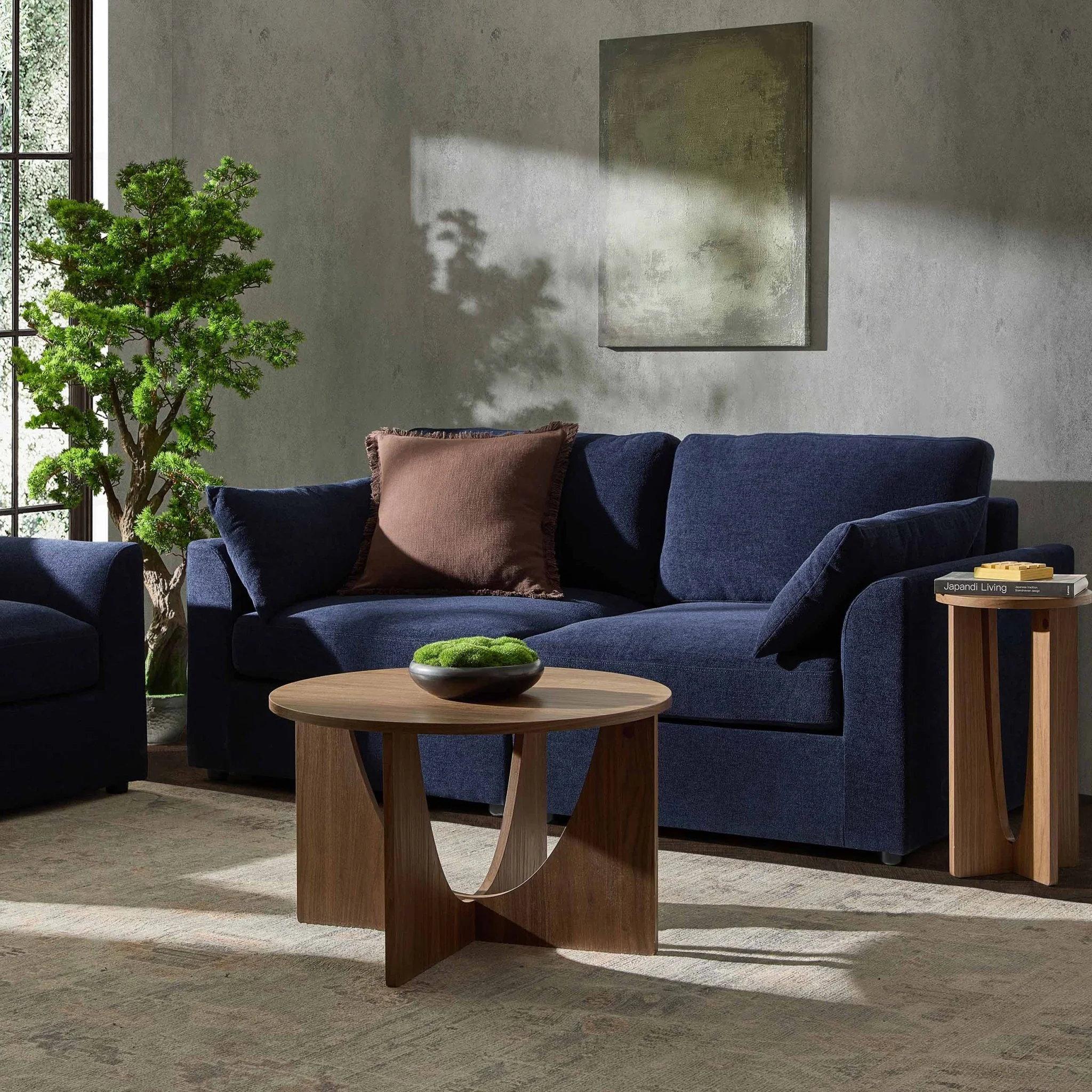 Miami 2 Seater Sofa - Chenille Navy - Image 2