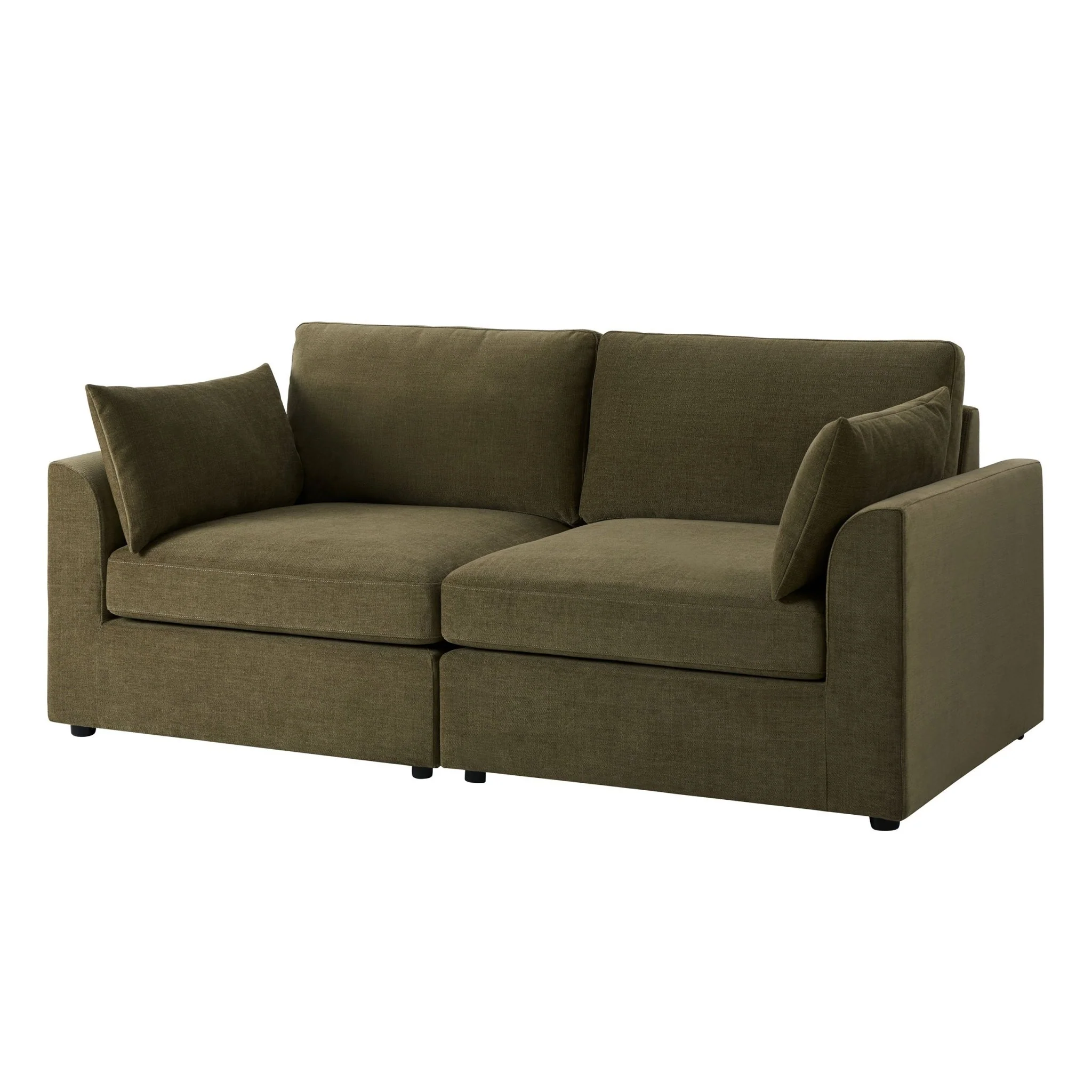 Miami 2 Seater Sofa - Chenille Olive - Image 4