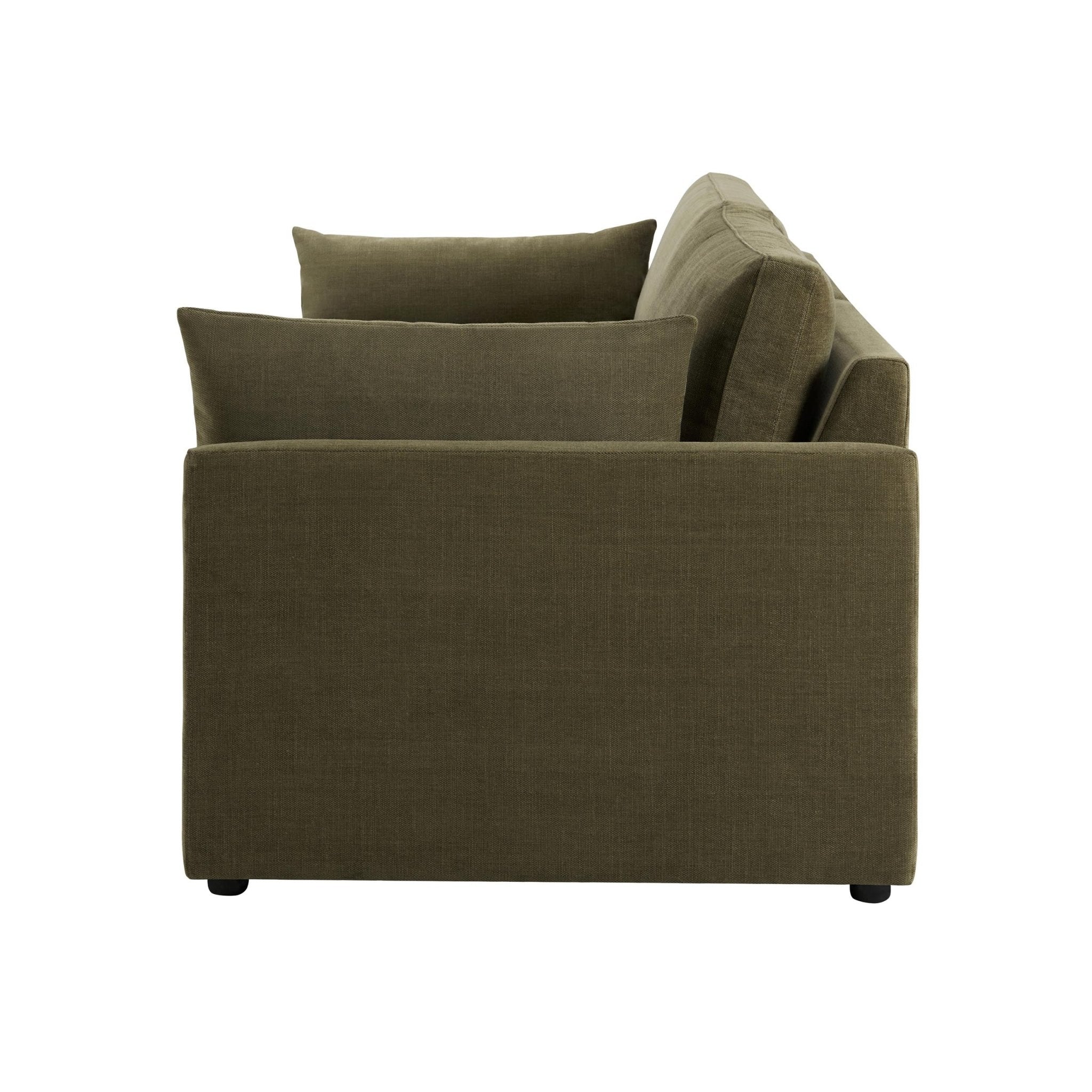 Miami 2 Seater Sofa - Chenille Olive - Image 5