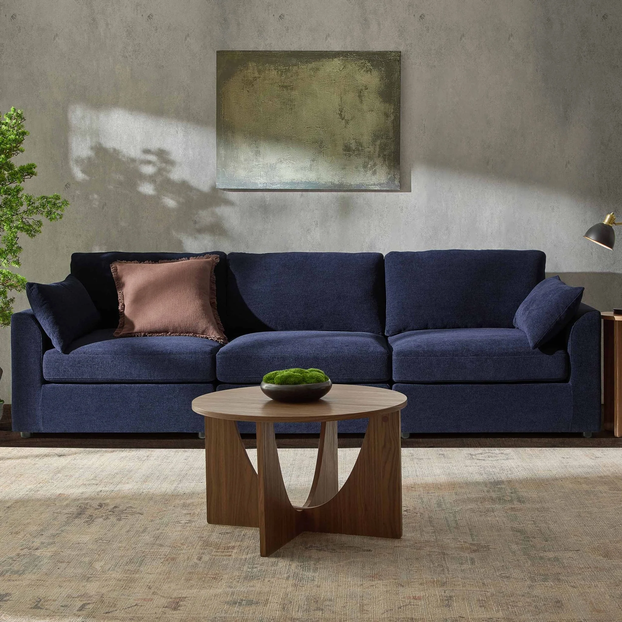 Miami 3 Seater Sofa - Chenille Navy