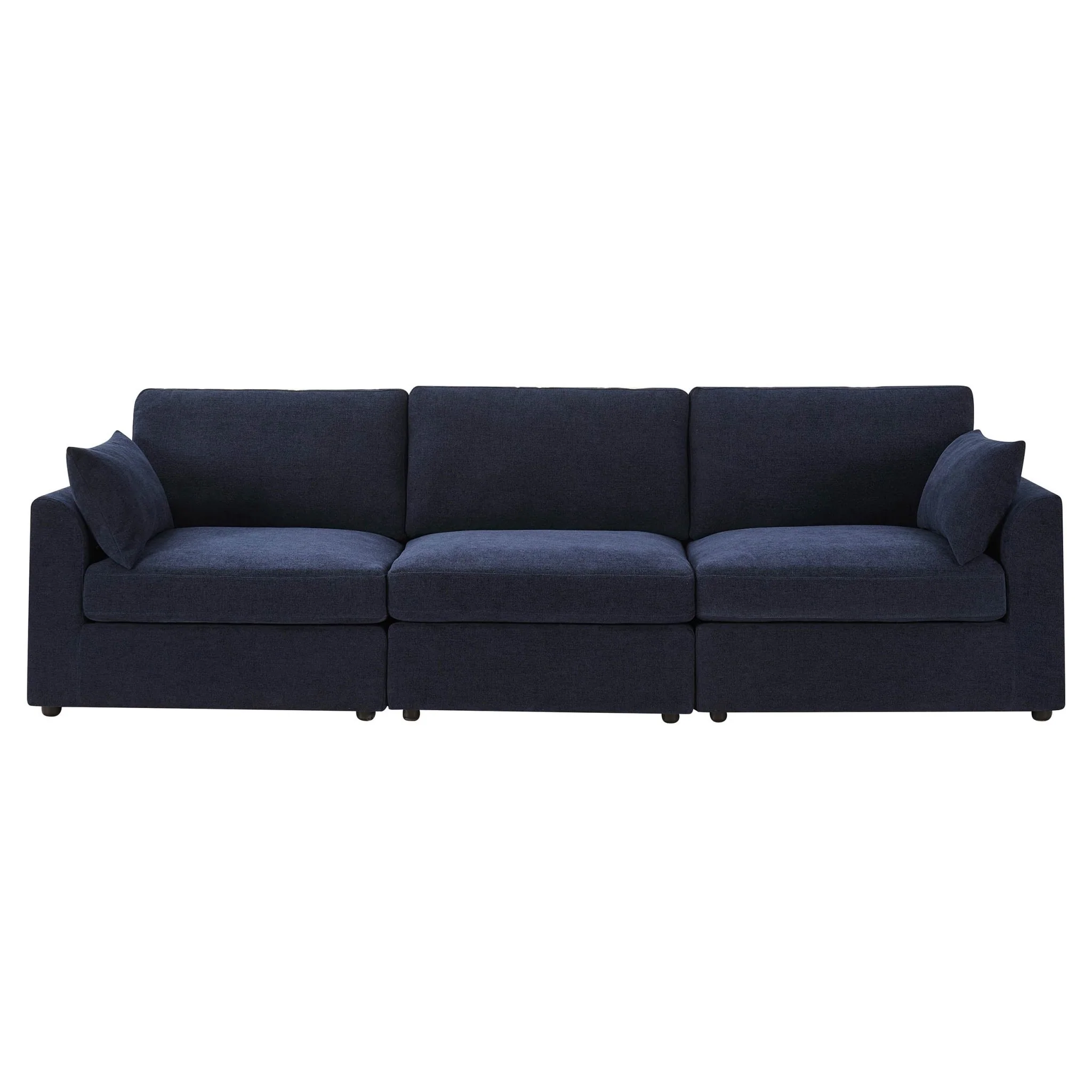 Miami 3 Seater Sofa - Chenille Navy - Image 3