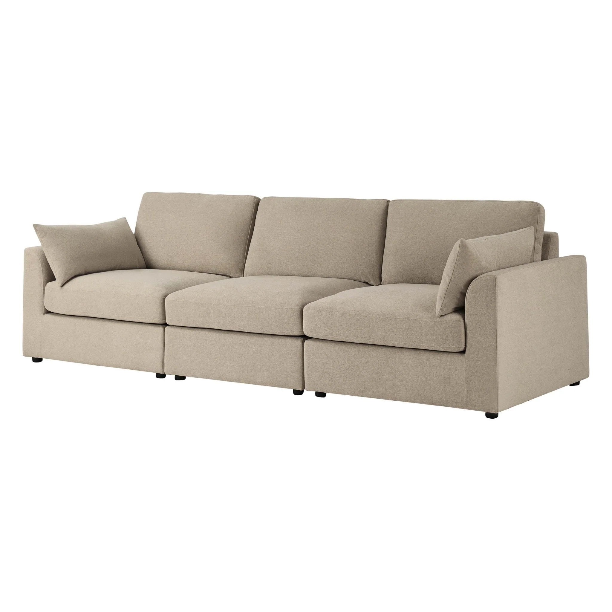 Miami 3 Seater Sofa - Chenille Oatmeal - Image 4