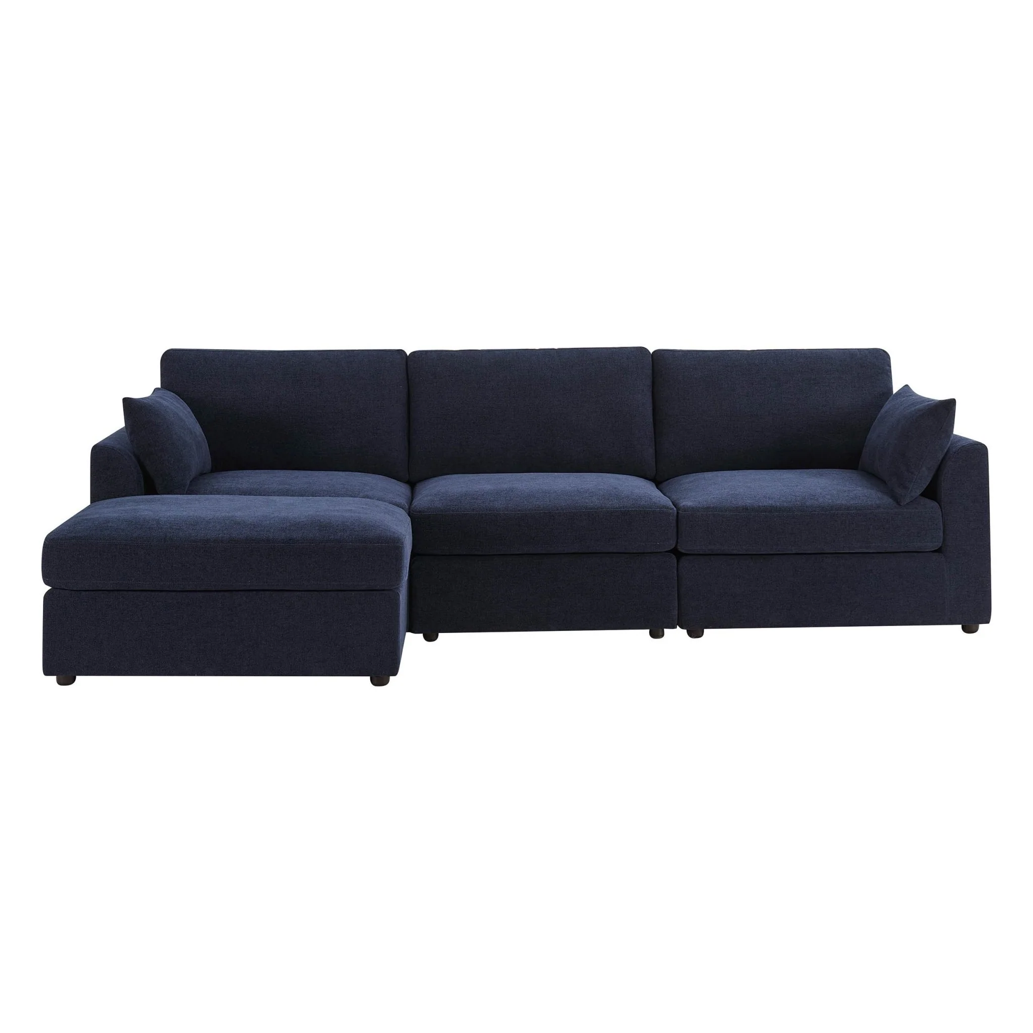Miami Left Hand Chaise Sofa - Chenille Navy - Image 3