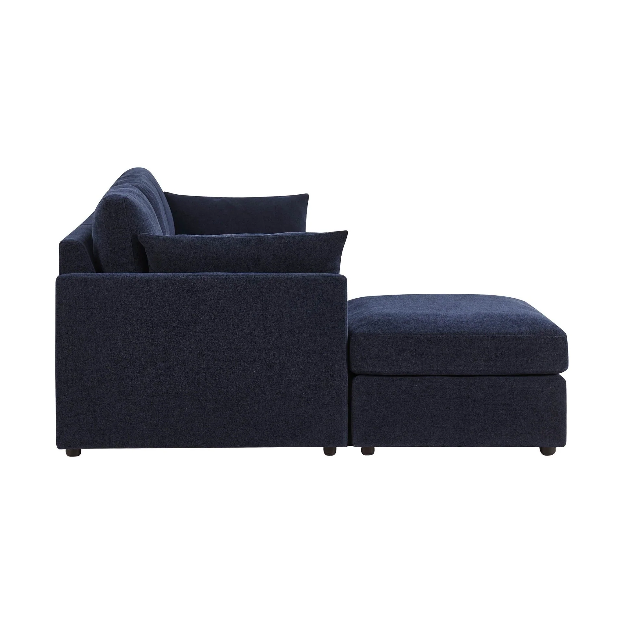Miami Left Hand Chaise Sofa - Chenille Navy - Image 5