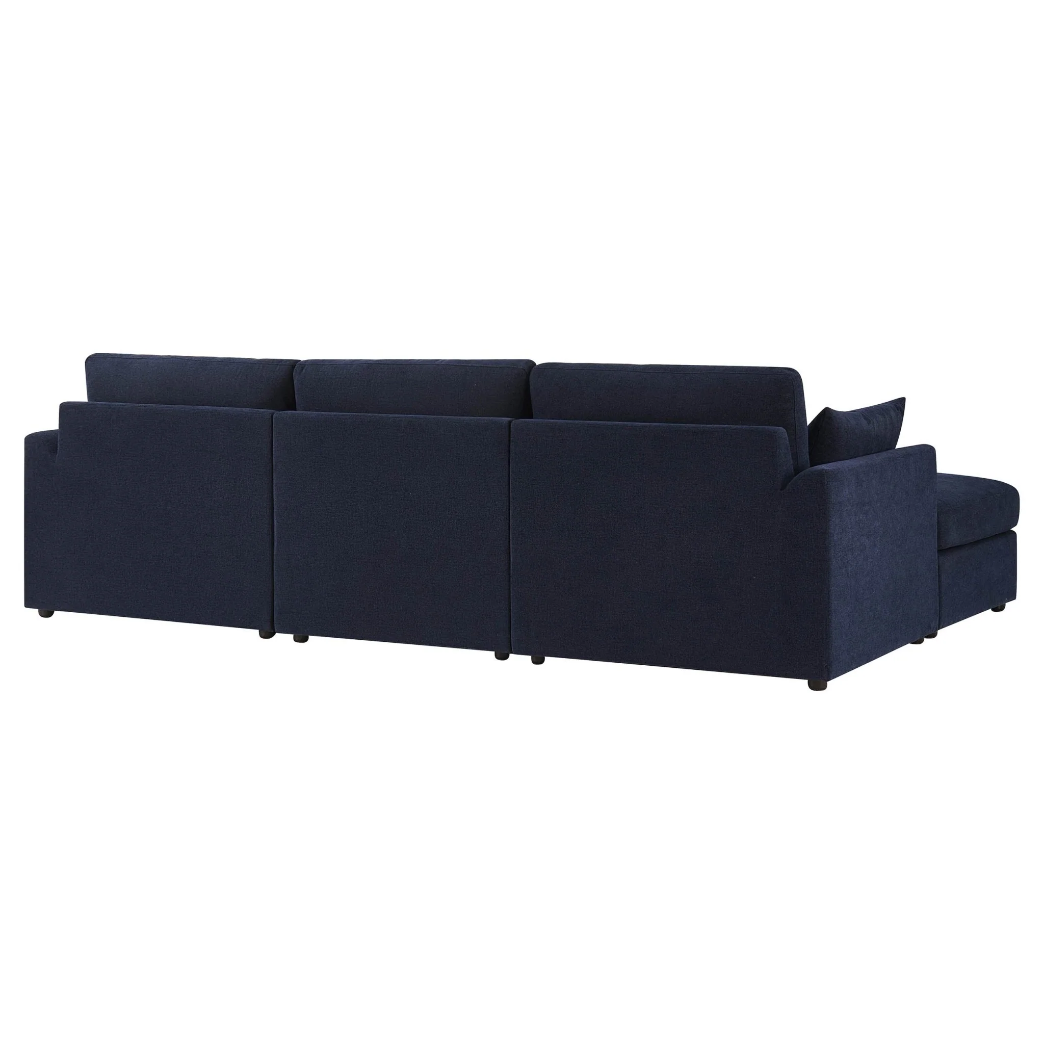 Miami Left Hand Chaise Sofa - Chenille Navy - Image 6