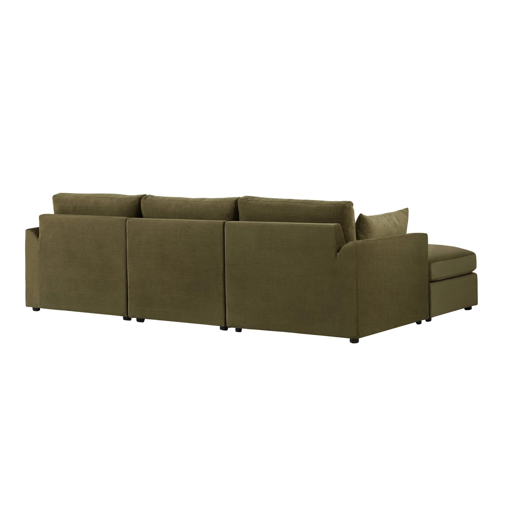 Miami Left Hand Chaise Sofa - Chenille Olive - Image 5