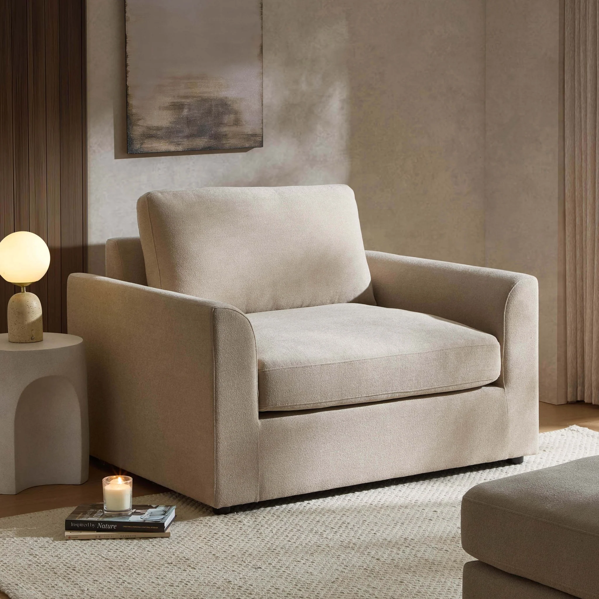 Miami Loveseat - Chenille Oatmeal