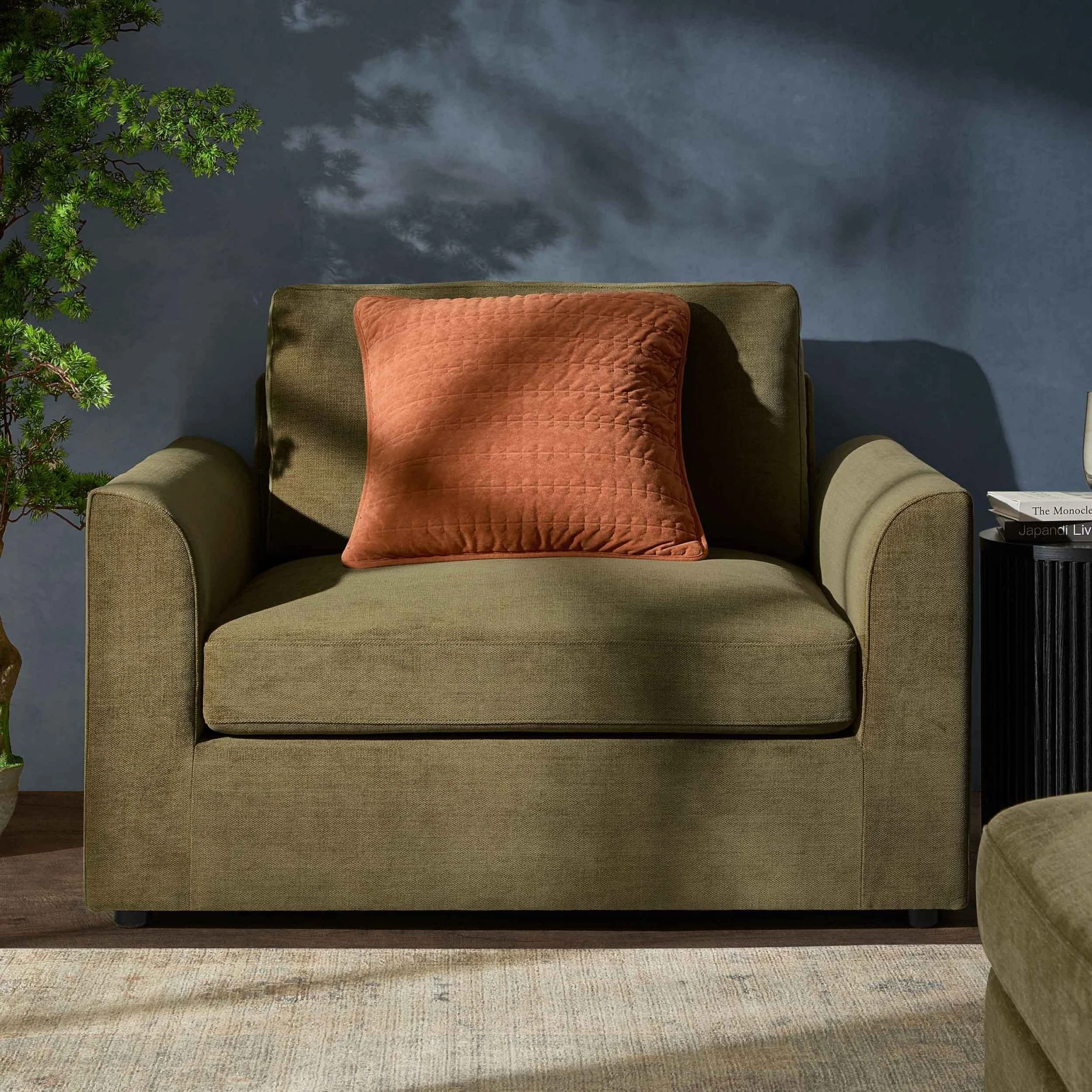 Miami Loveseat - Chenille Olive - Image 2