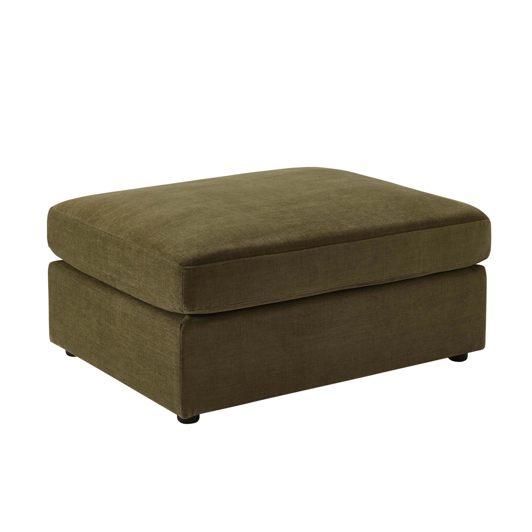 Miami Pouffe - Chenille Olive - Image 3
