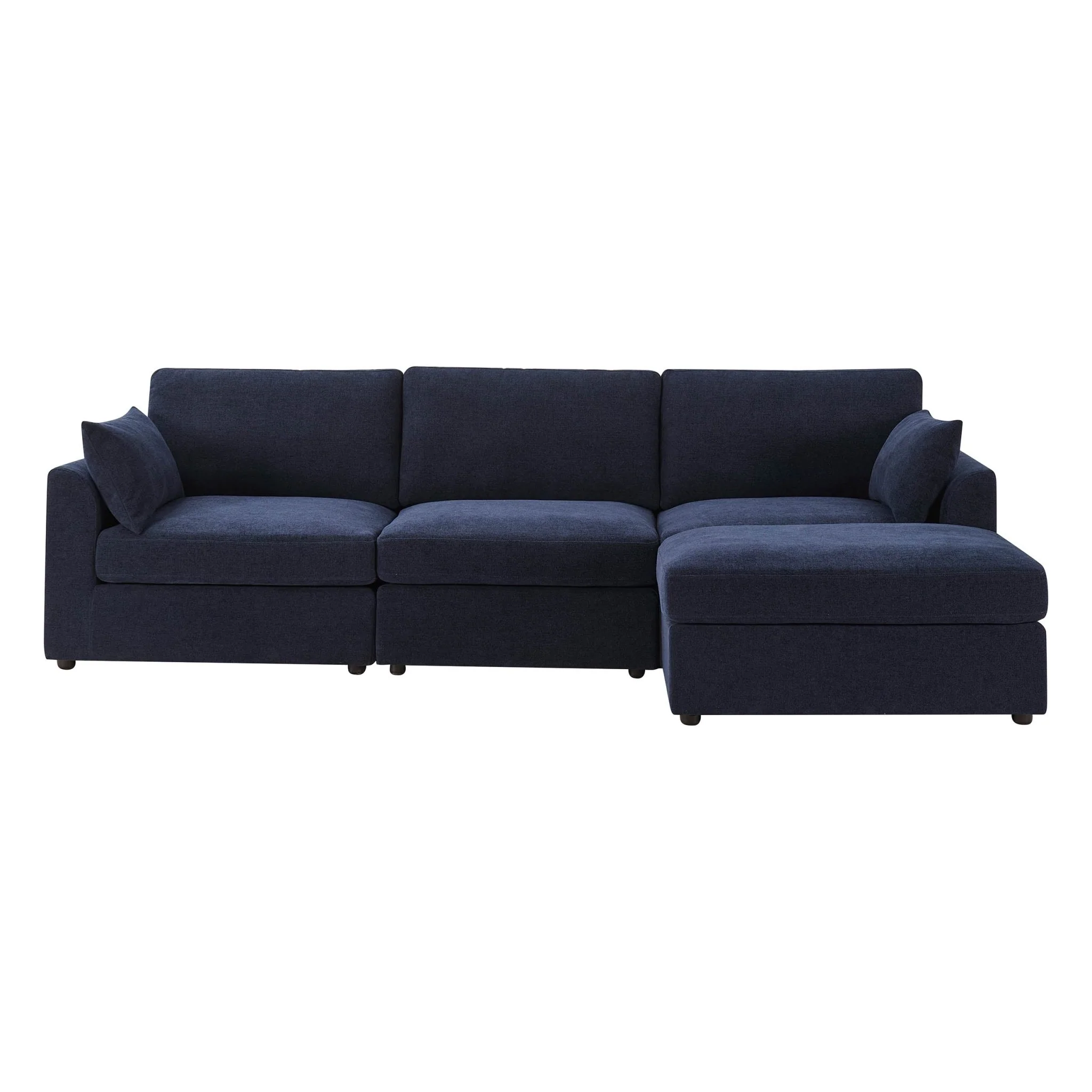 Miami Right Hand Chaise Sofa - Chenille Navy - Image 4