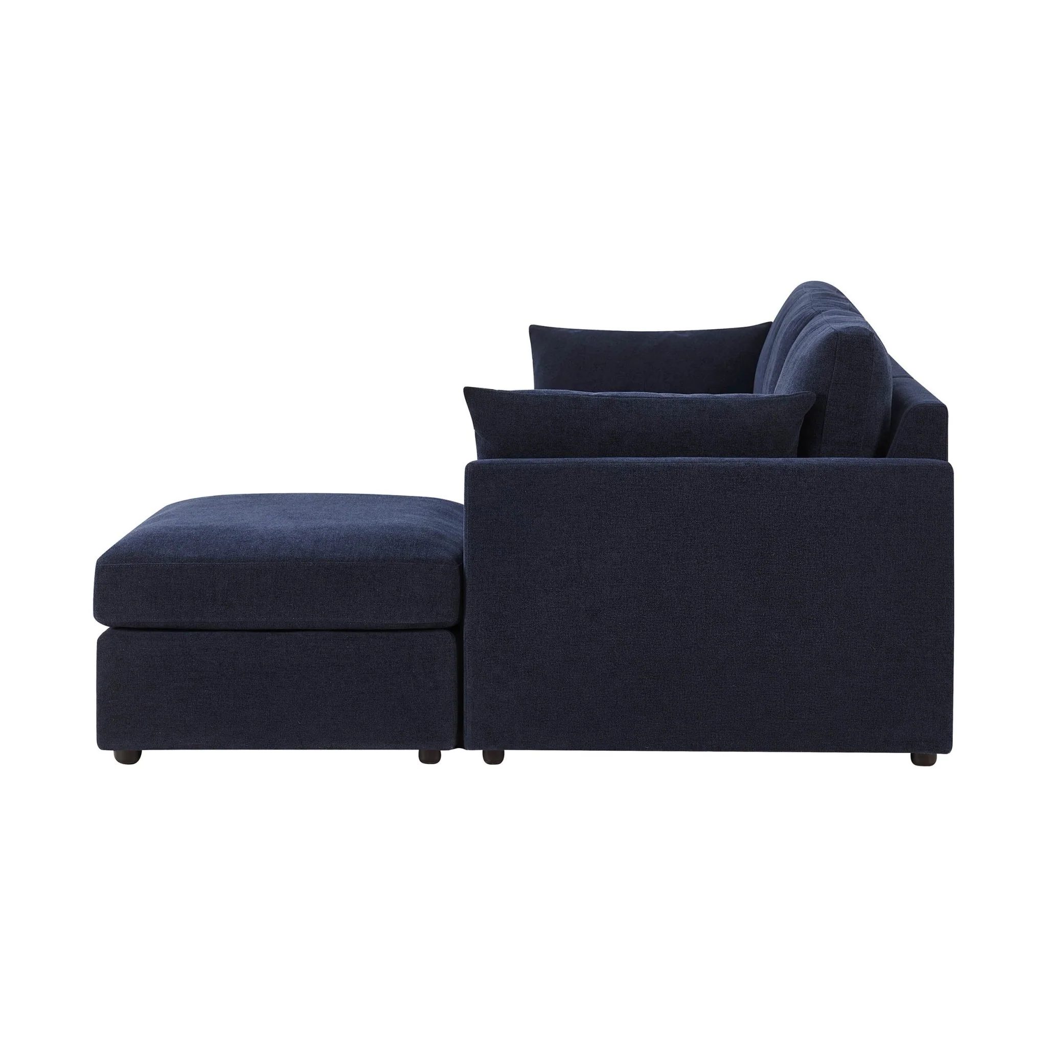 Miami Right Hand Chaise Sofa - Chenille Navy - Image 5