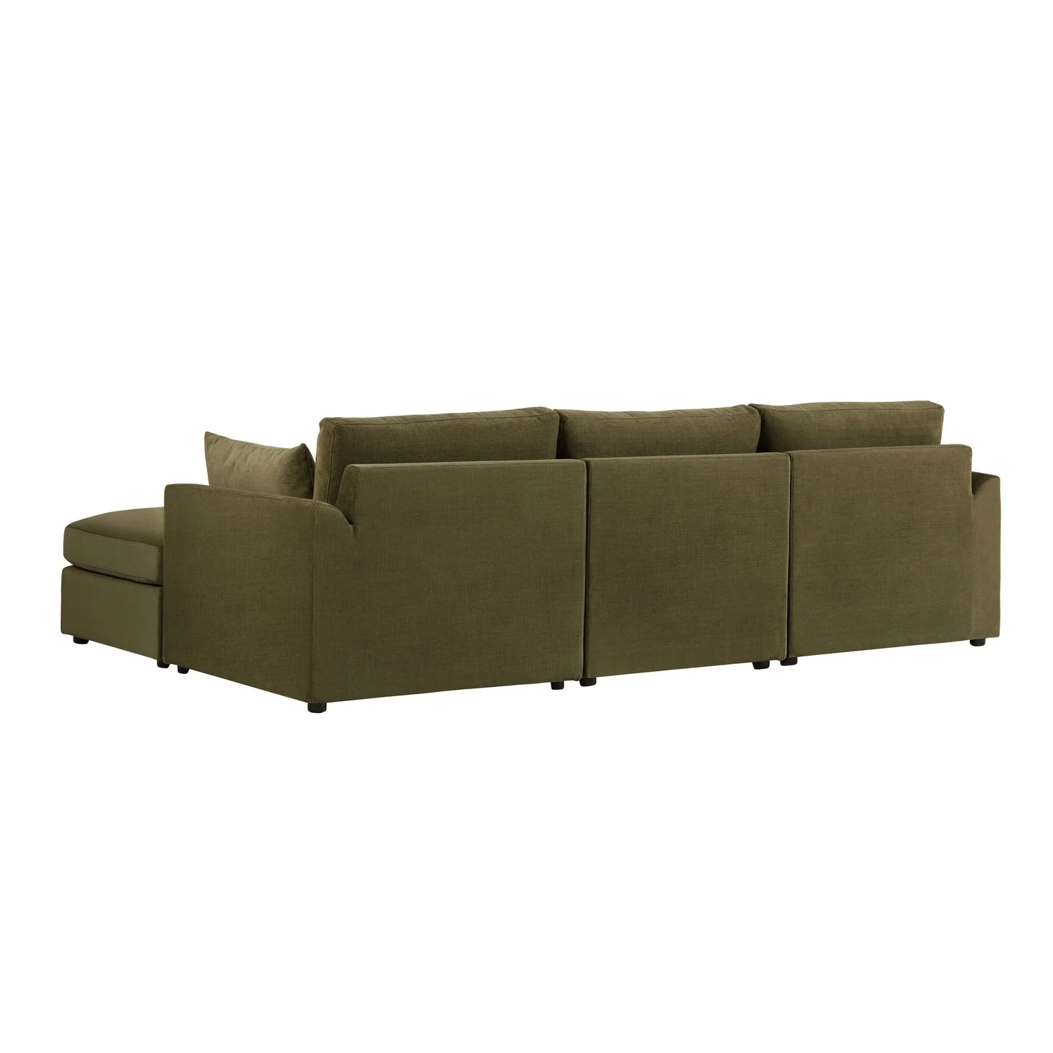 Miami Right Hand Chaise Sofa - Chenille Olive - Image 6