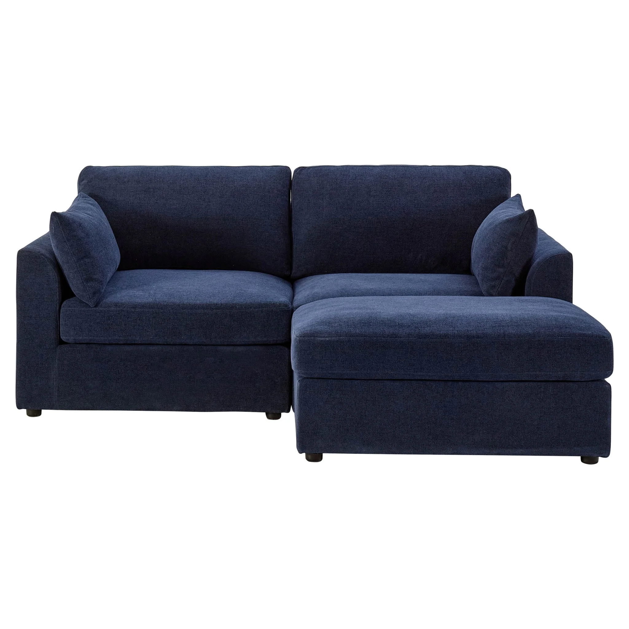 Miami Small Chaise Sofa - Chenille Navy - Image 3