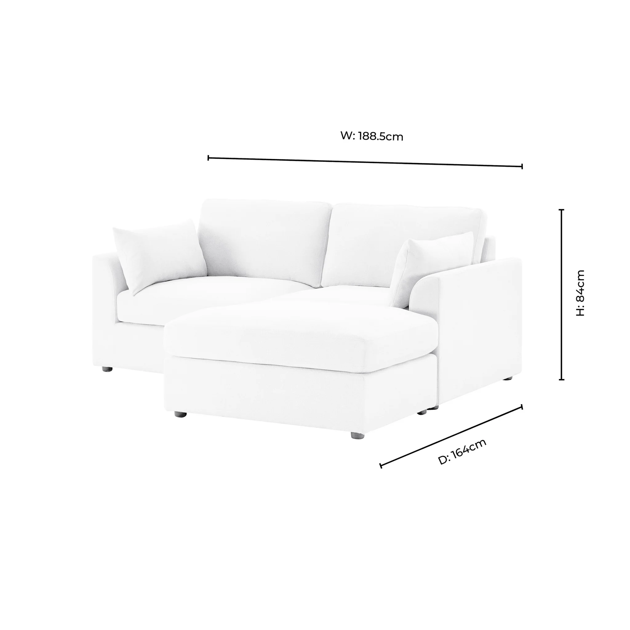 Miami Small Chaise Sofa - Chenille Olive - Image 6