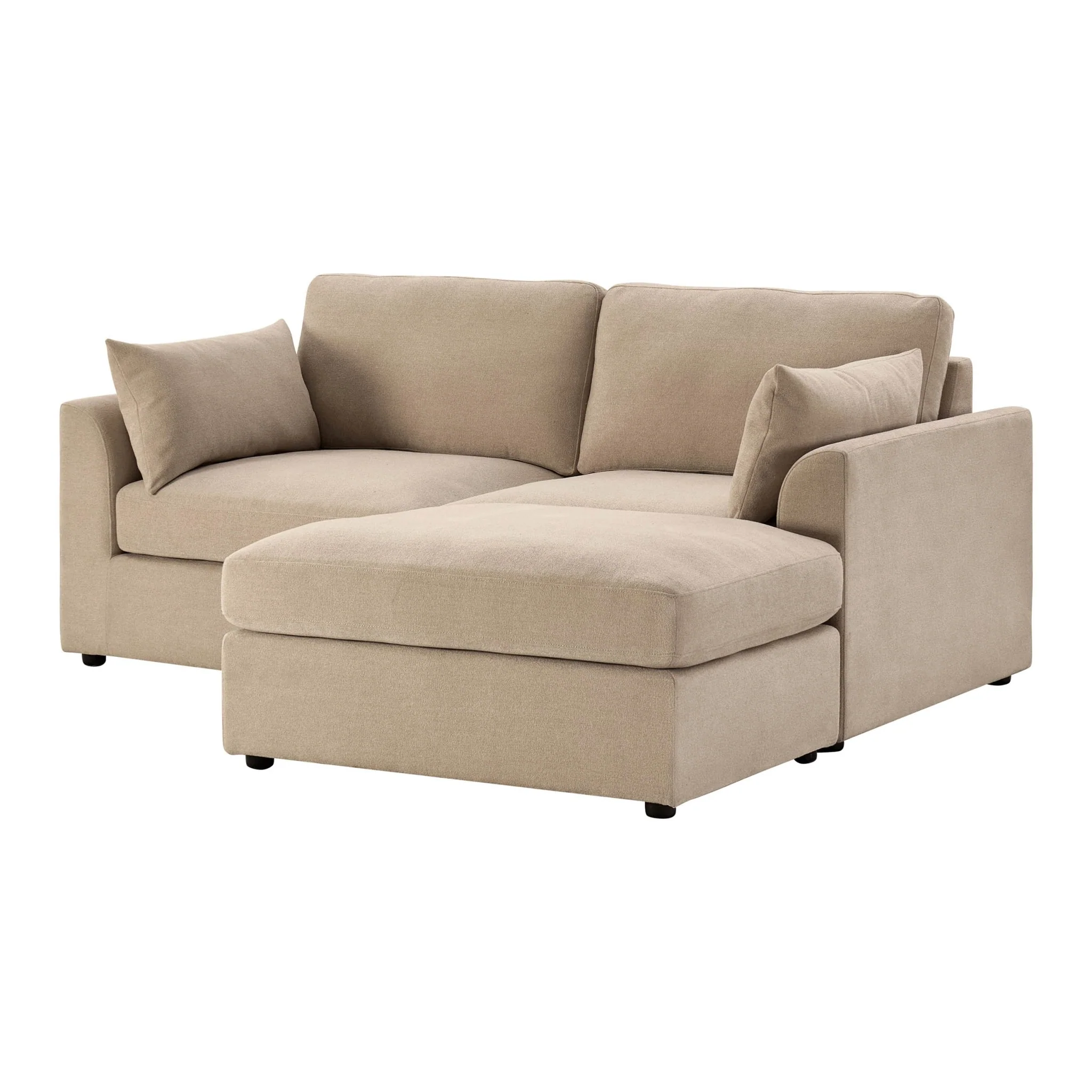 Miami Small Chaise Sofa - Chenille Oatmeal - Image 3
