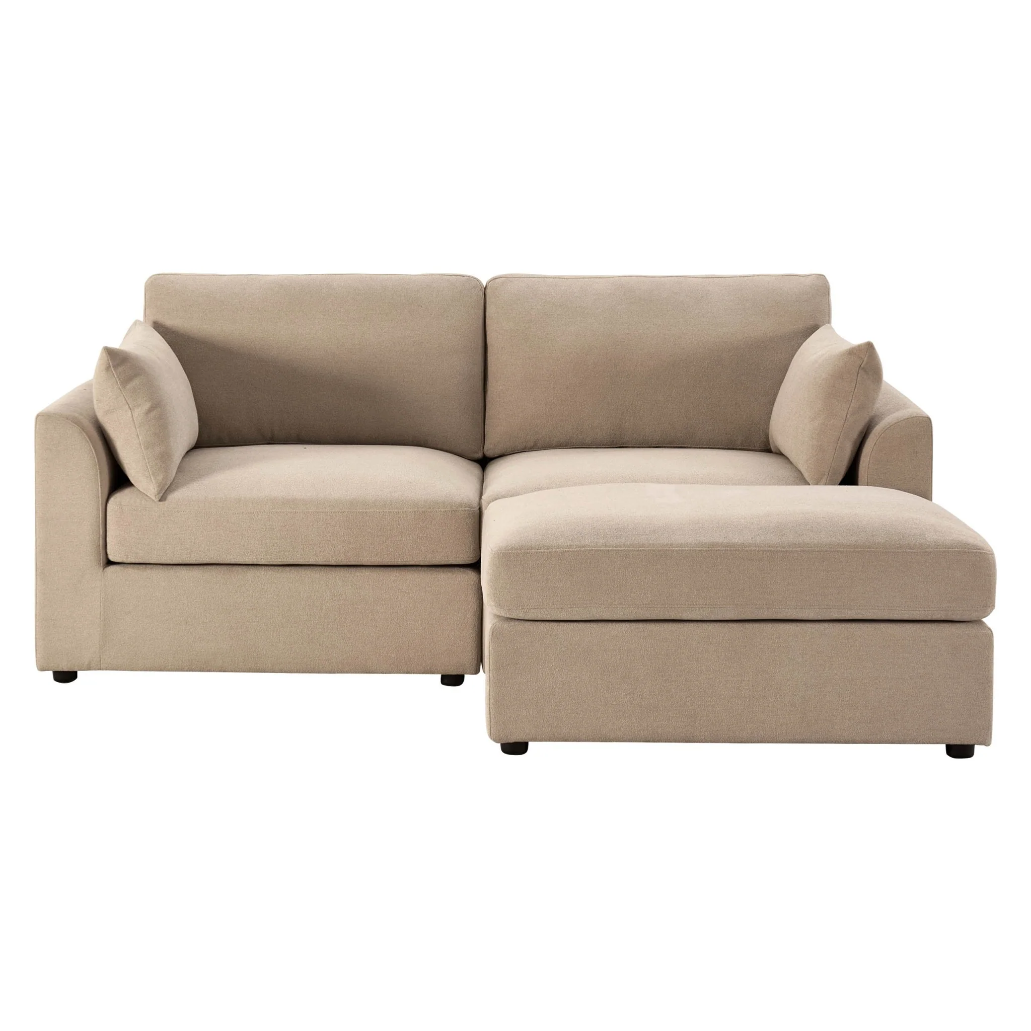 Miami Small Chaise Sofa - Chenille Oatmeal - Image 4