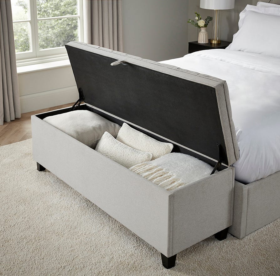 Middleton Button Back Storage Ottoman - Natural - Image 4