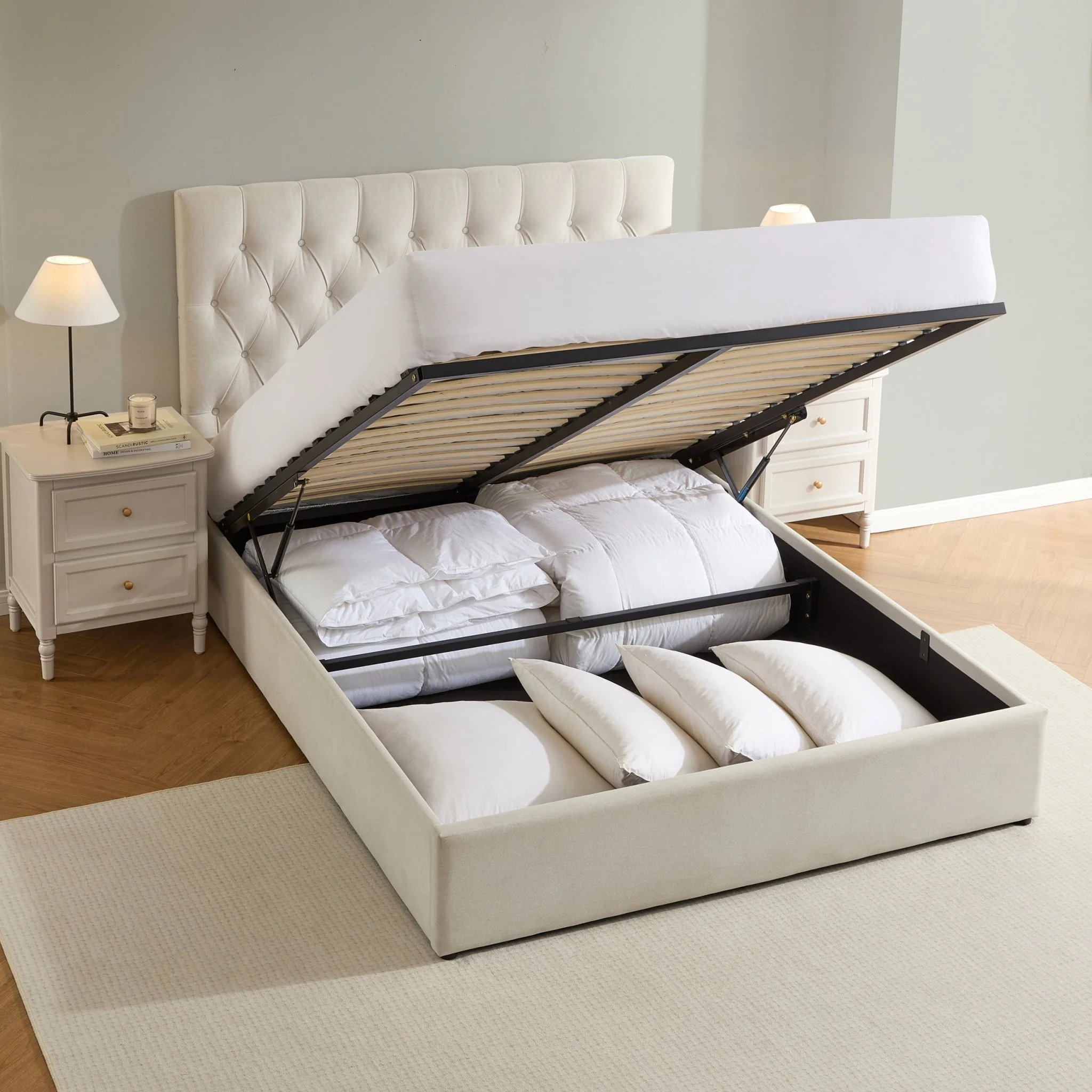 Middleton Ottoman Storage Bed - Natural - Image 6