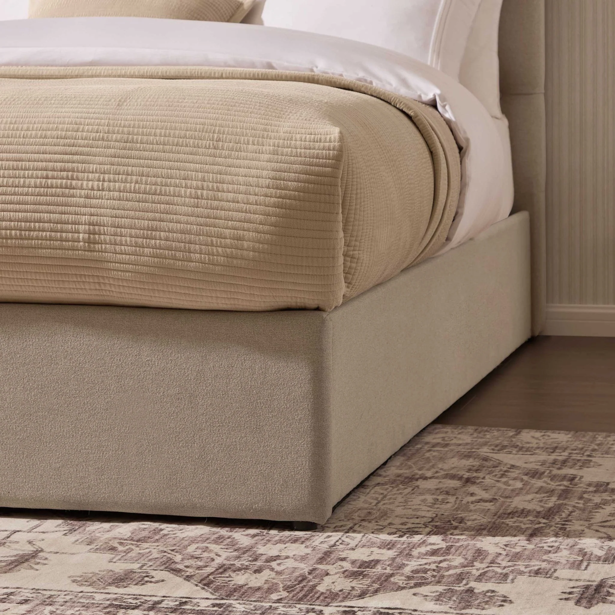Middleton Ottoman Storage Bed - Oatmeal - Image 7