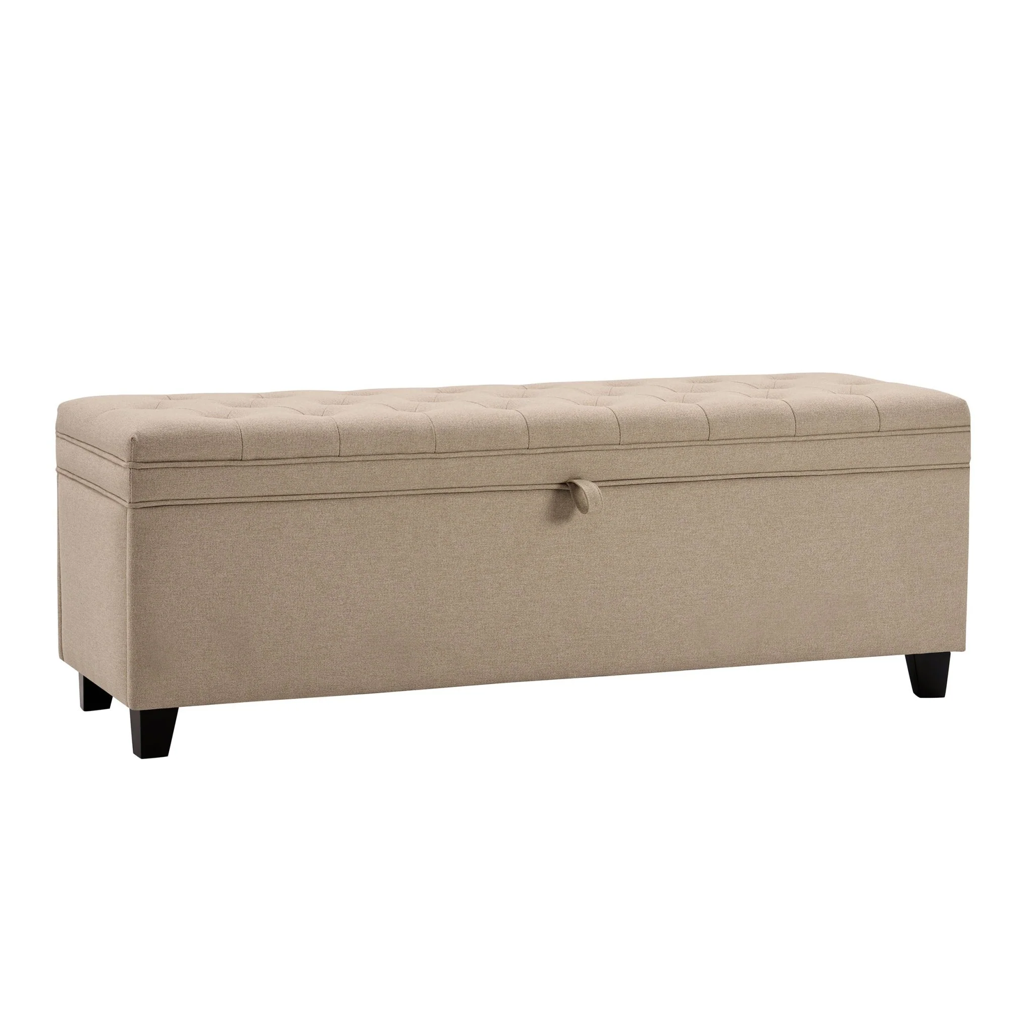 Middleton Button Back Storage Ottoman - Oatmeal - Image 3