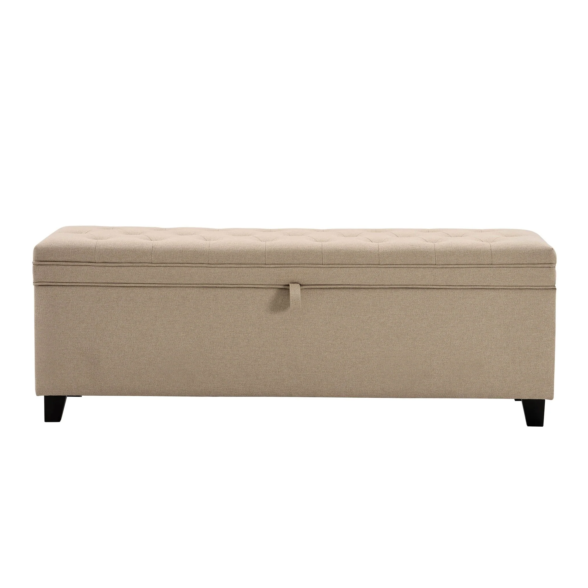 Middleton Button Back Storage Ottoman - Oatmeal - Image 4