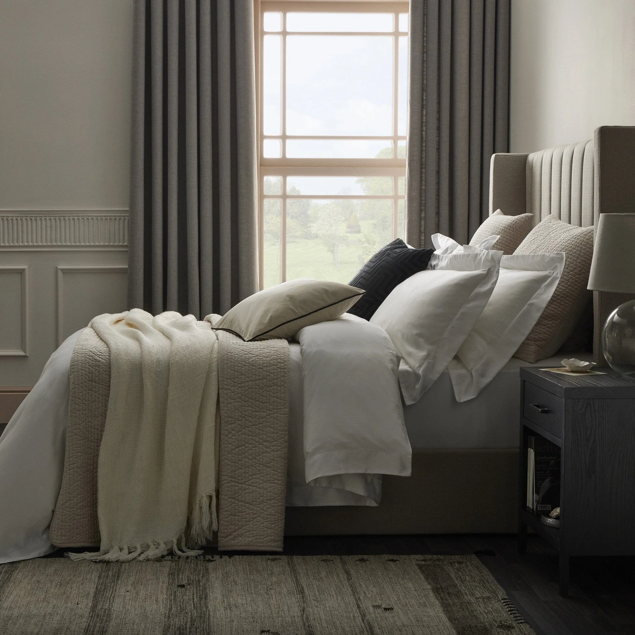 Milan Velvet Bedspread 2.5 X 2.6m - Champagne - Image 8