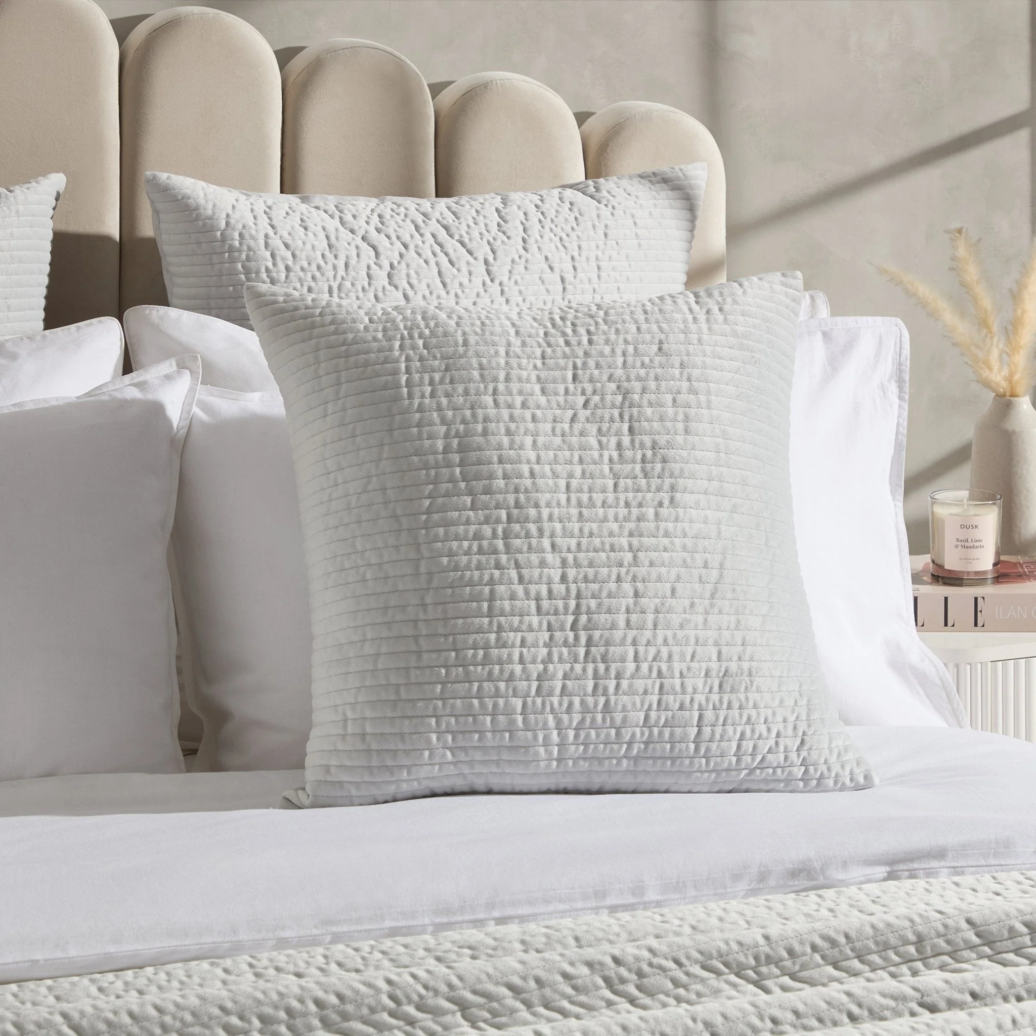 Milan Velvet Cushion Cover - Silver