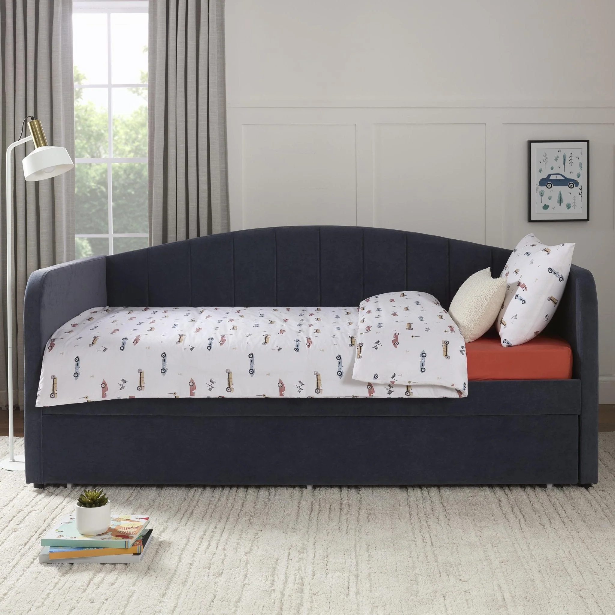 Miles Race Cars 100% Cotton Kids Duvet Cover Set - Image 5