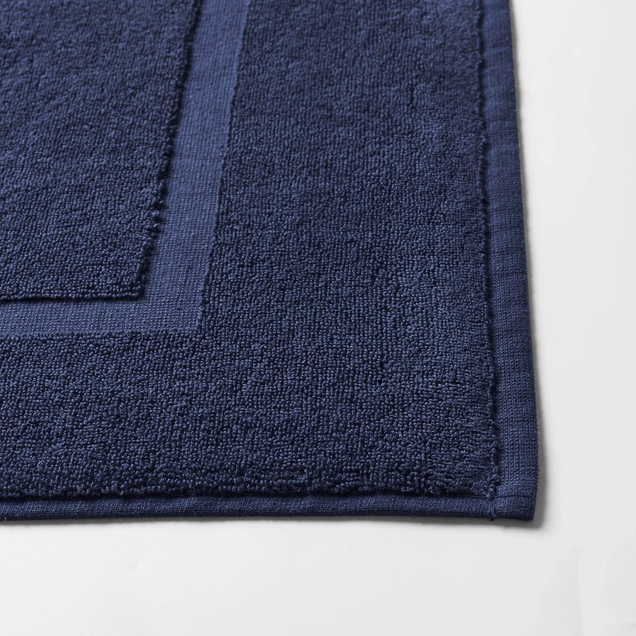 Milos Plain Picture Frame Bath Mat - Dark Royal Blue - Image 2
