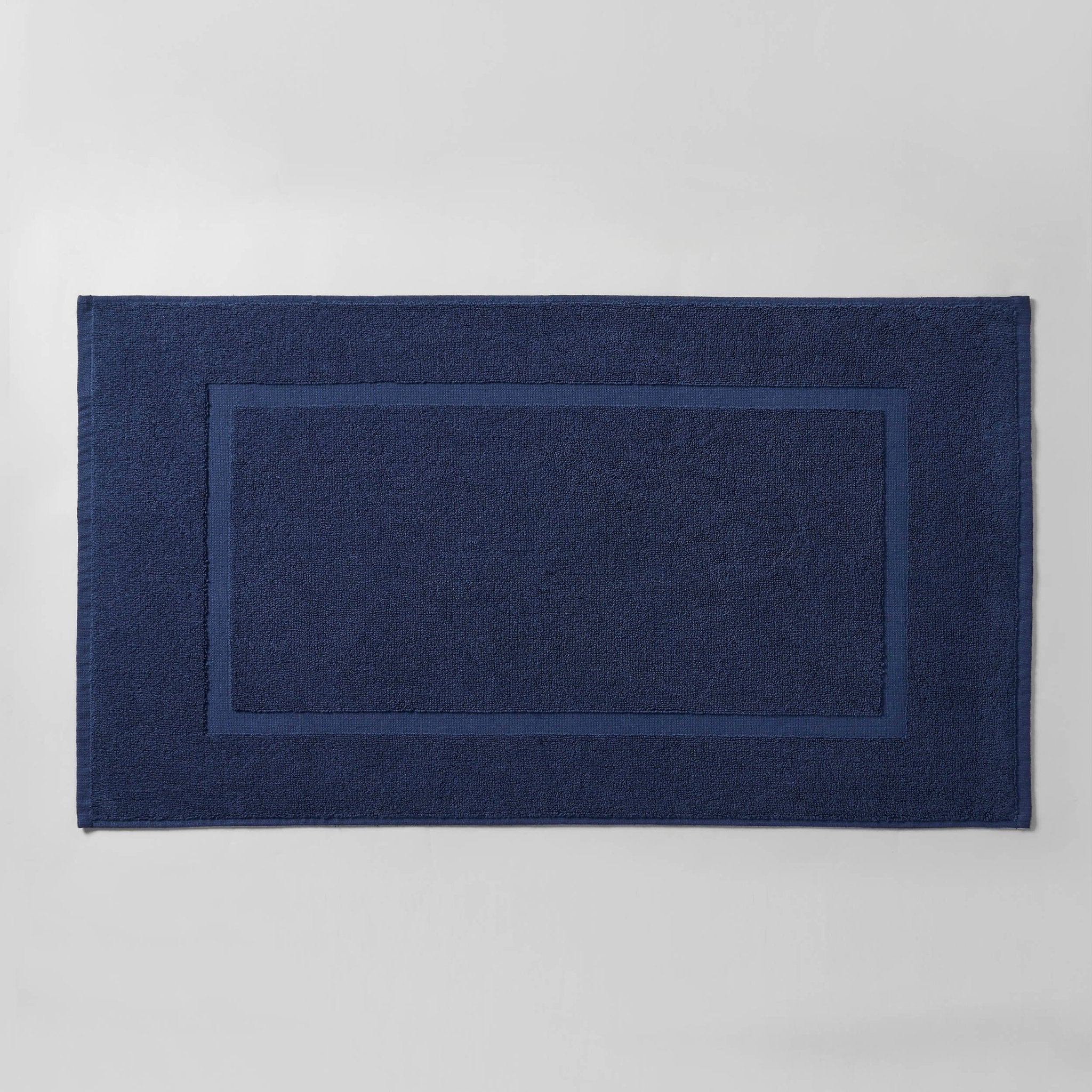 Milos Plain Picture Frame Bath Mat - Dark Royal Blue - Image 3