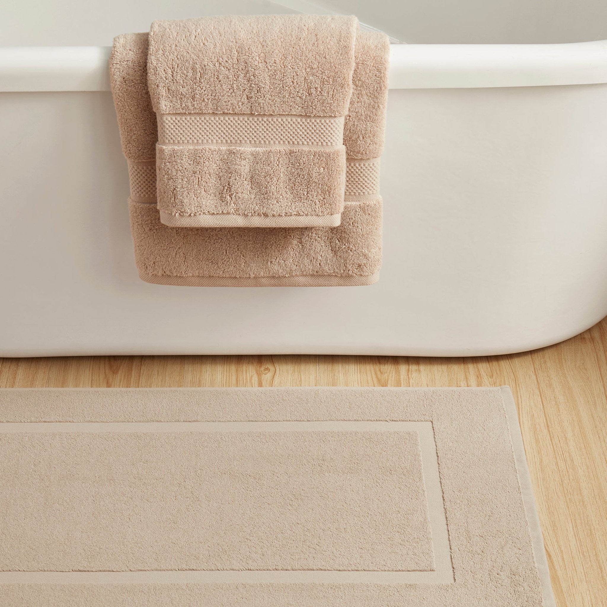Milos Plain Picture Frame Bath Mat - Natural - Image 3