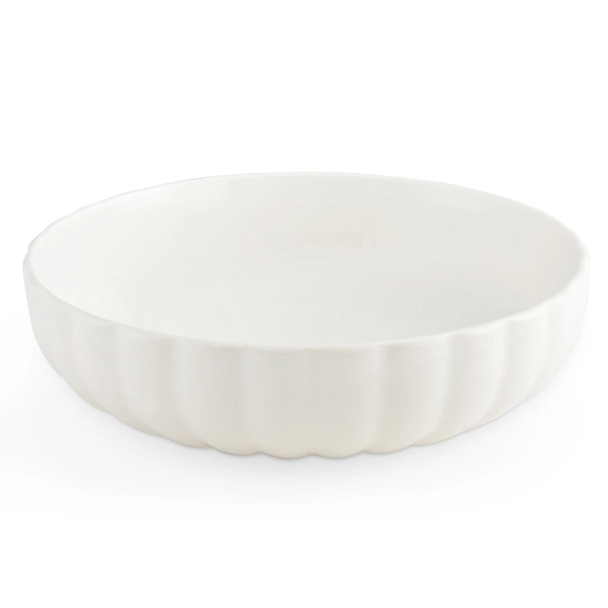 Mira Scalloped Serving Bowl - Off White - Image 4