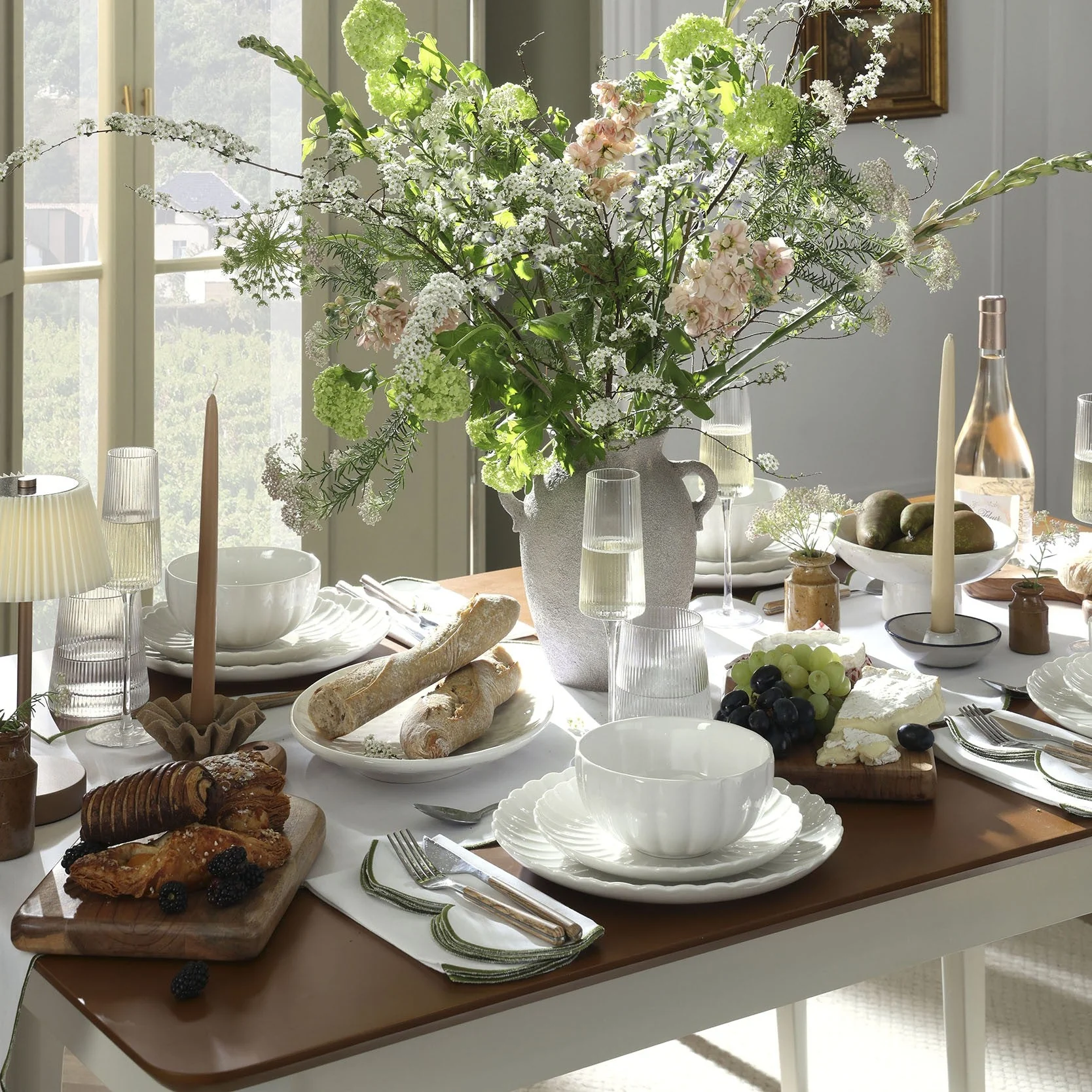 Mira Scalloped Set of 4 Dinner Plates - Off White - Image 10