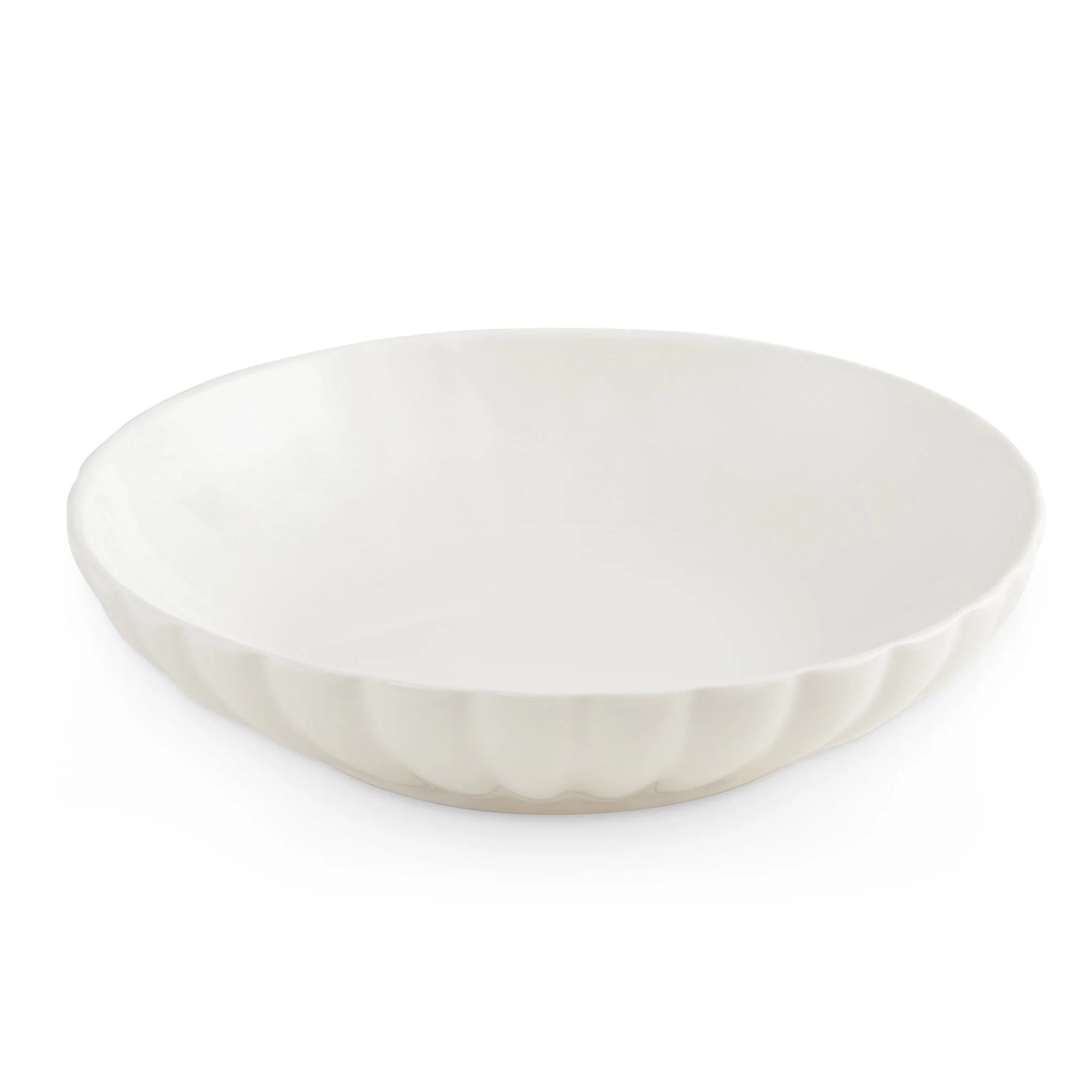 Mira Scalloped Set of 4 Pasta Bowls - Off White - Image 6