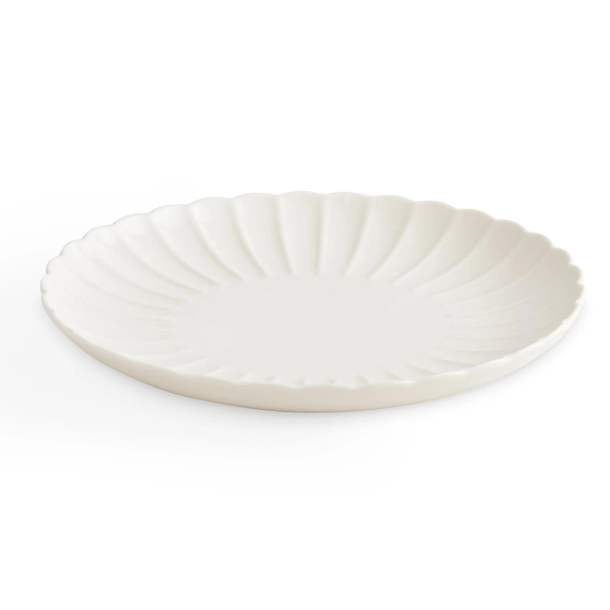 Mira Scalloped Set of 4 Side Plates - Off White - Image 7