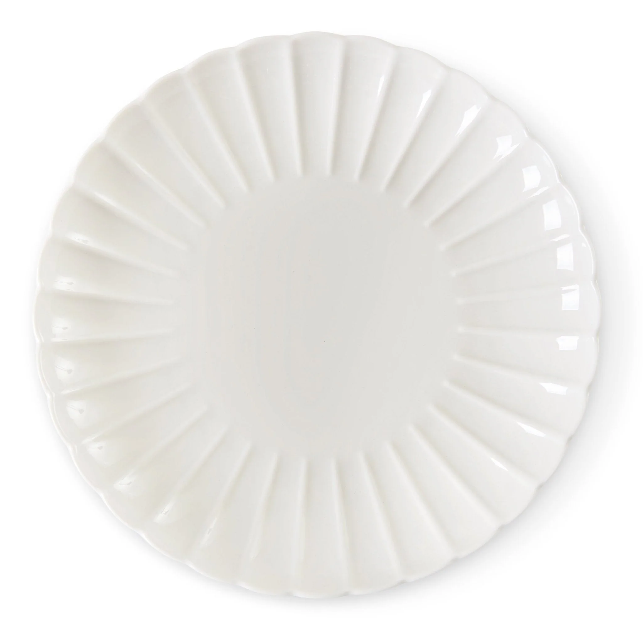 Mira Scalloped Set of 4 Side Plates - Off White - Image 8