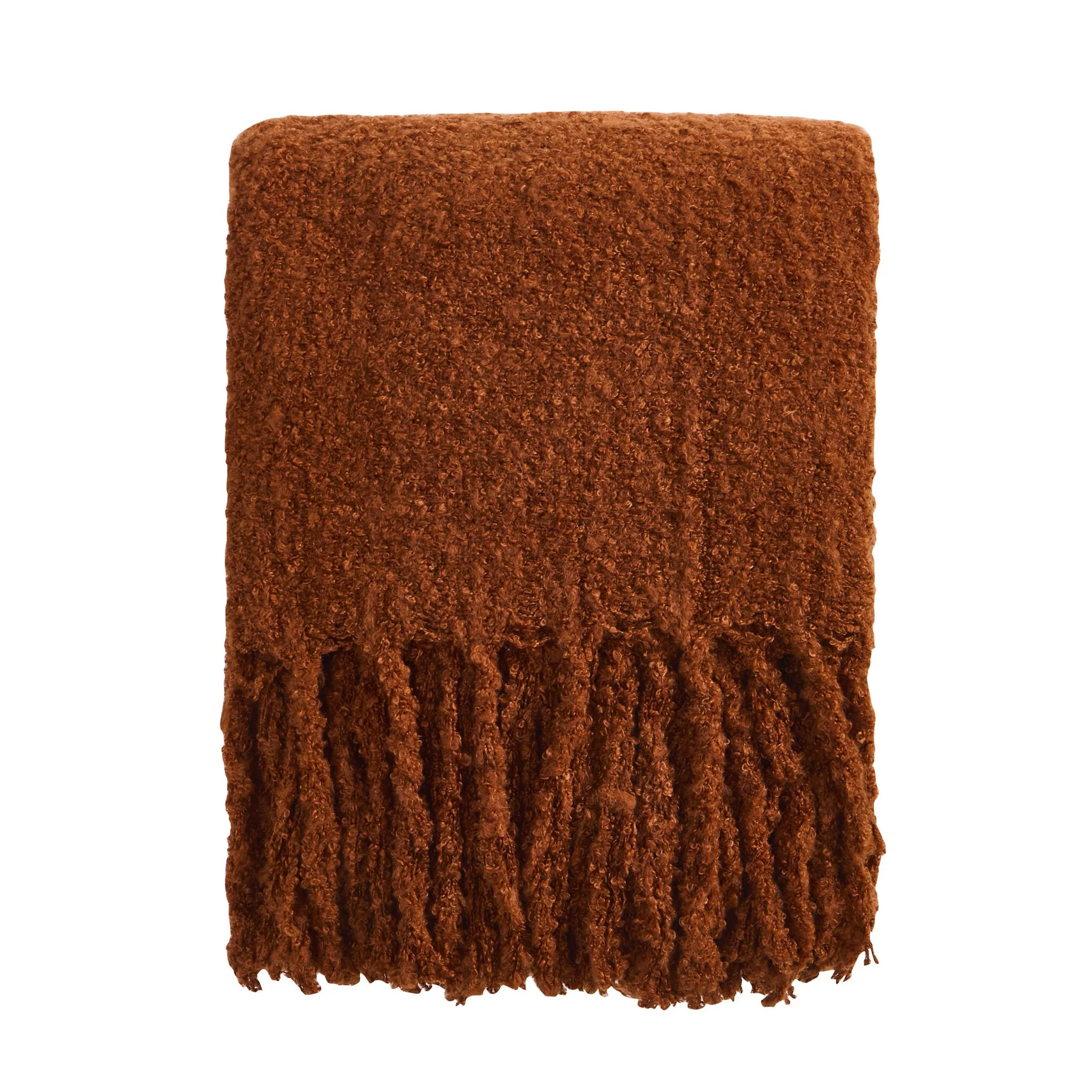 Mohair Style Sofa Throw - Burnt Orange - Image 3