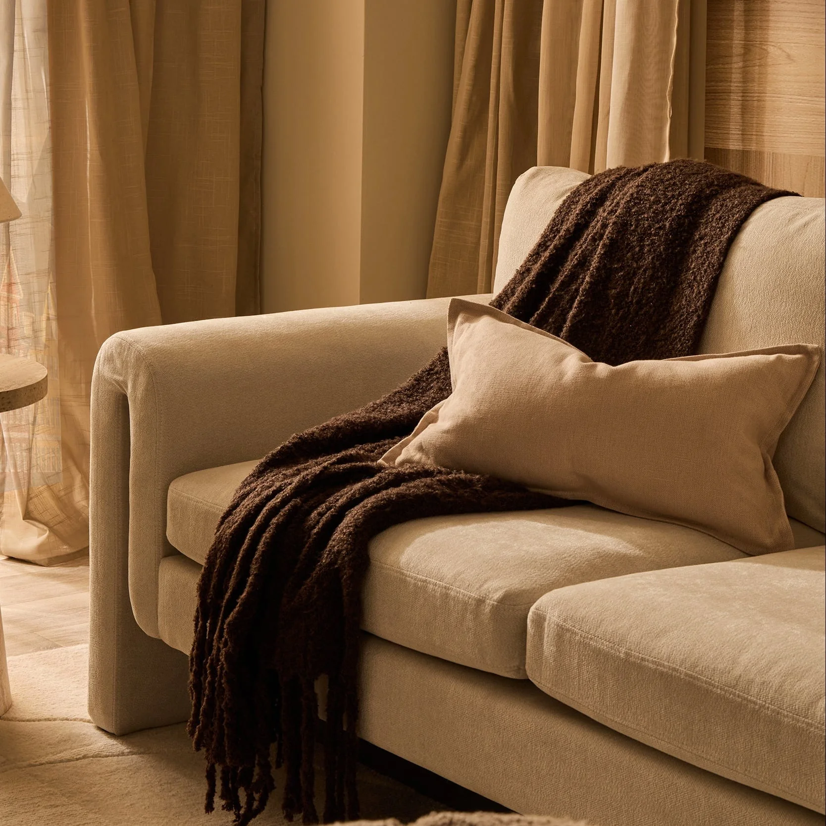 Mohair Style Sofa Throw - Chocolate - Image 3
