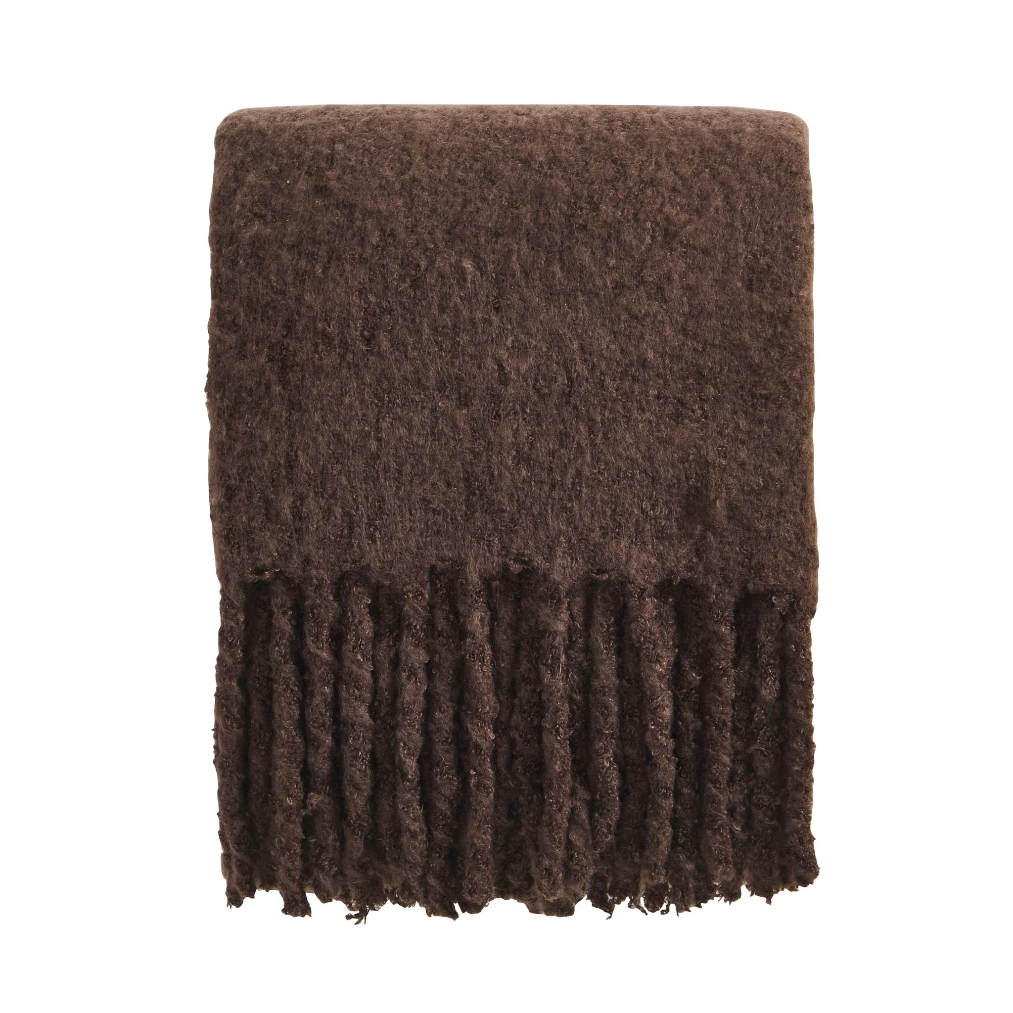 Mohair Style Sofa Throw - Chocolate - Image 5