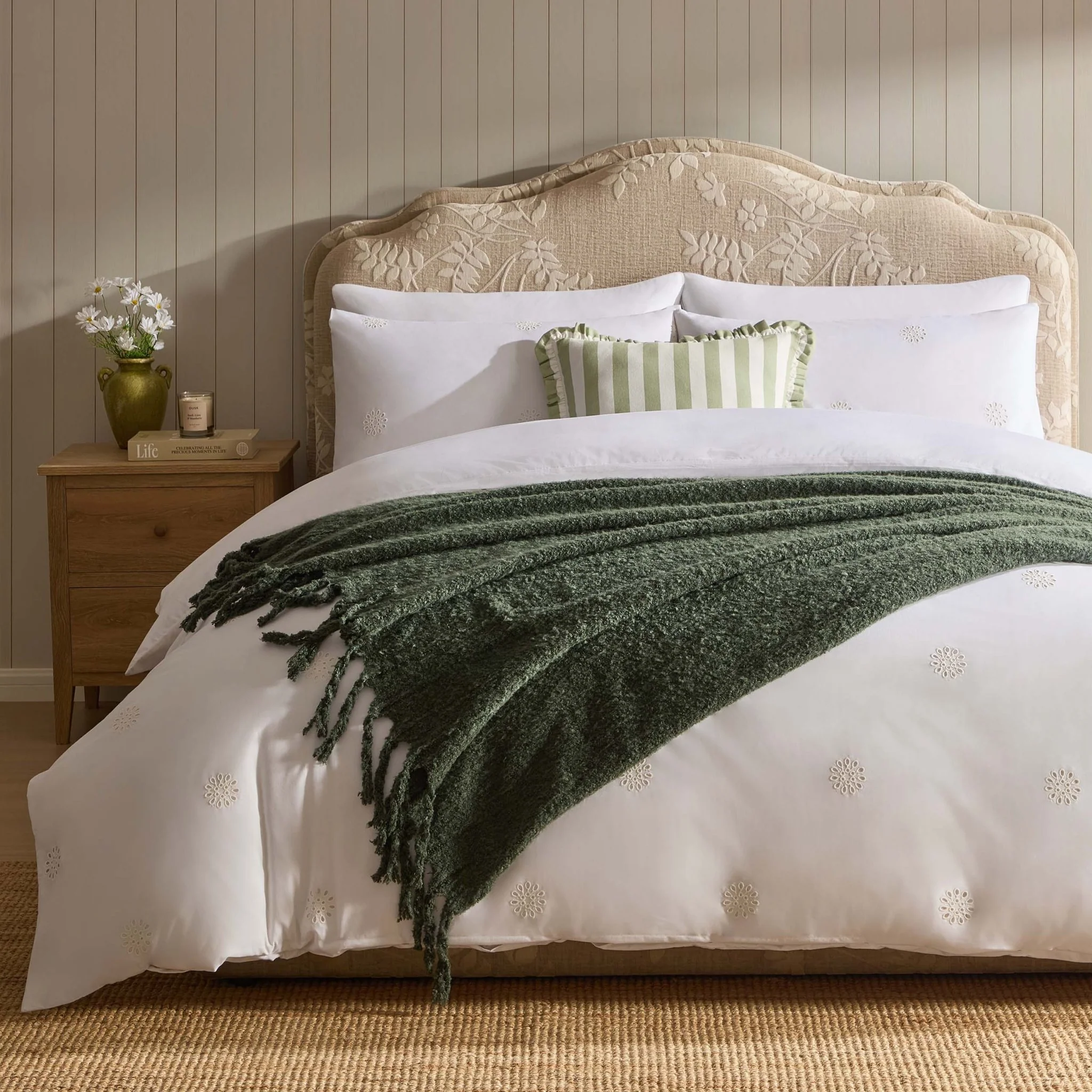 Mohair Style Throw - Forest Green