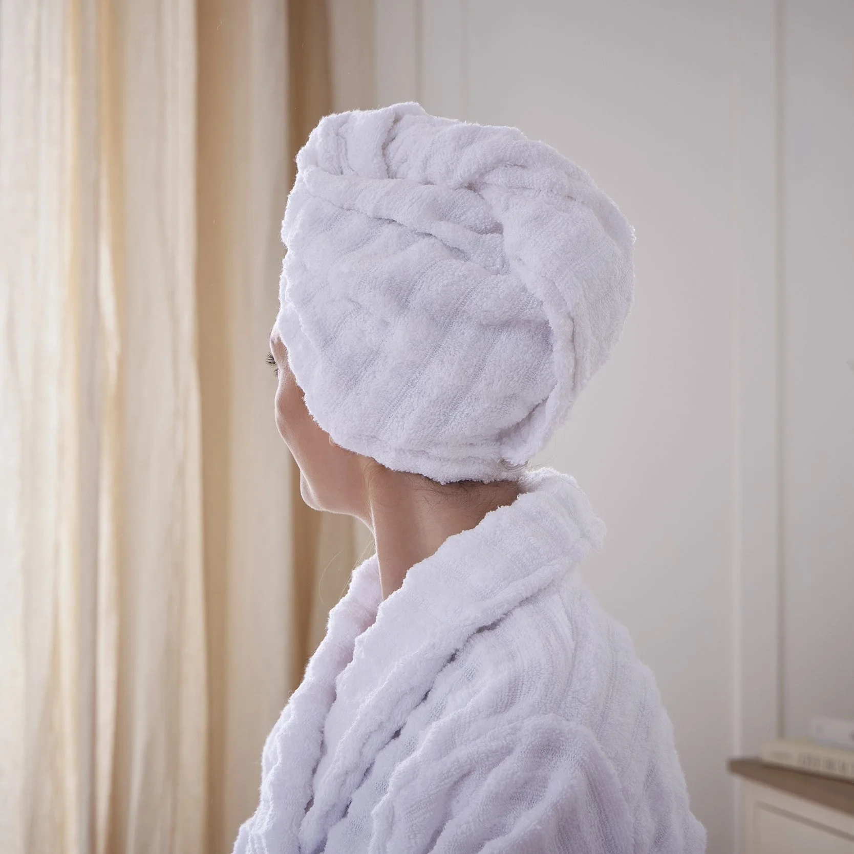 Monaco Hair Wrap (Pack of Two) - White - Image 3