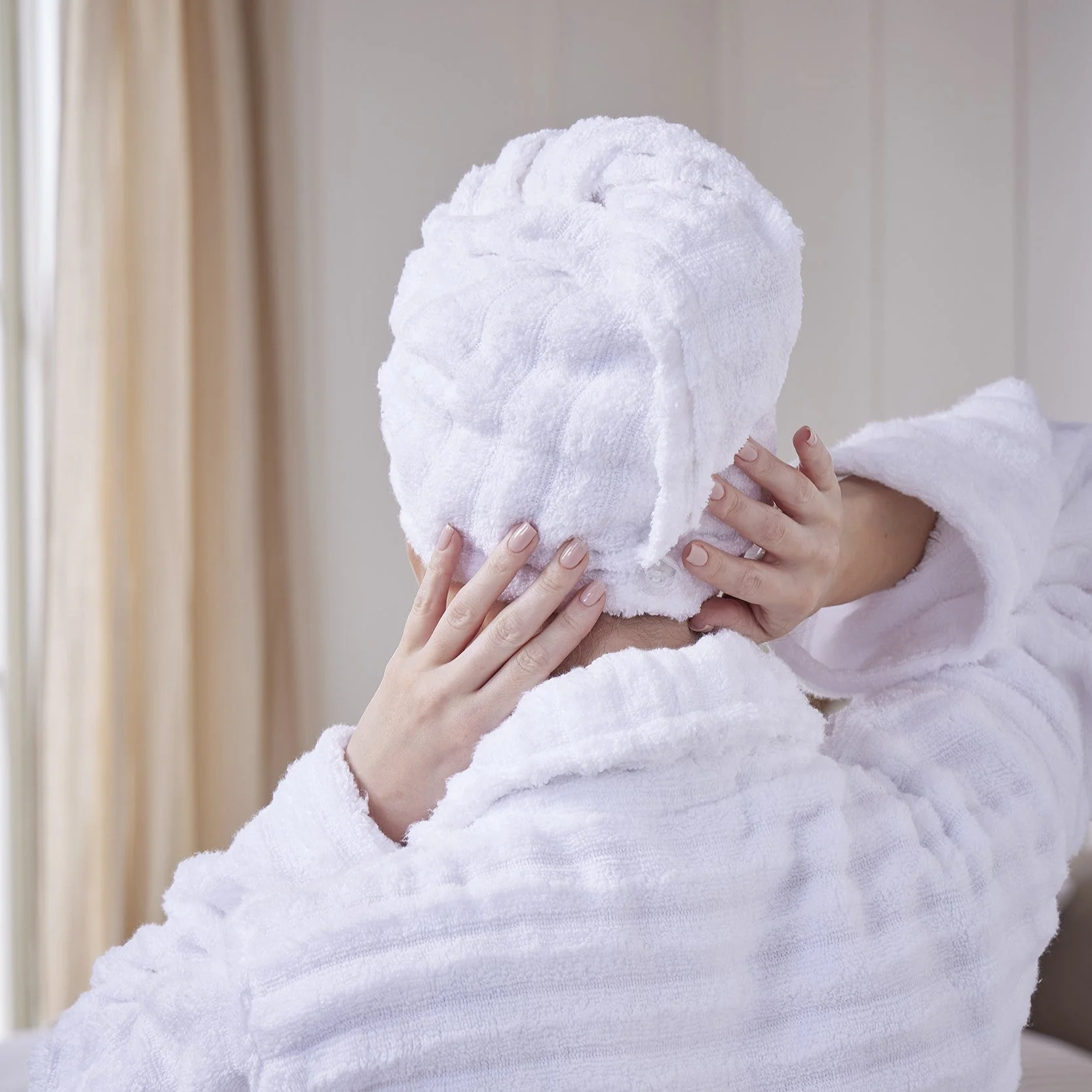 Monaco Hair Wrap (Pack of Two) - White - Image 4