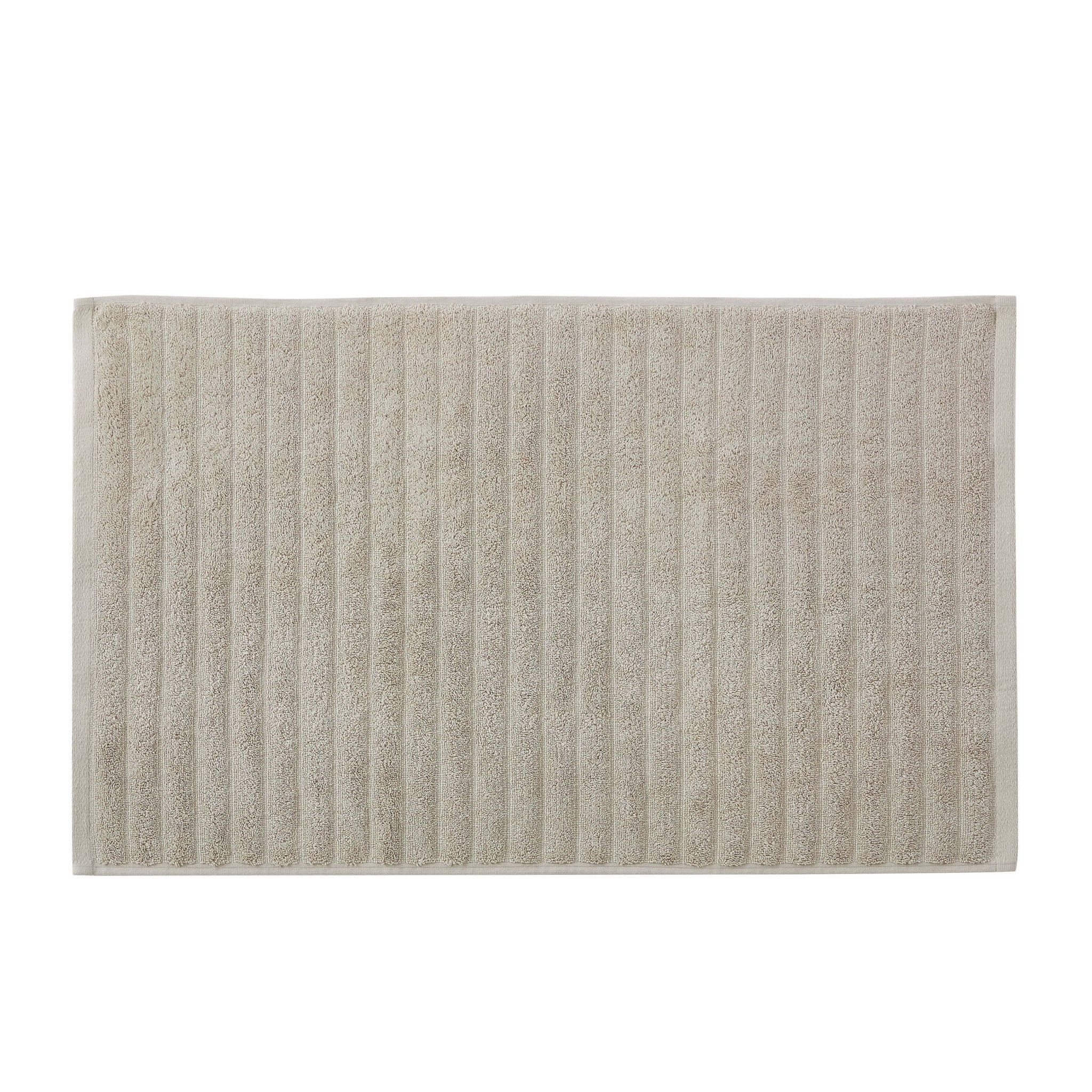 Monaco Plush Ribbed Cotton Bath Mat - Mushroom - Image 2