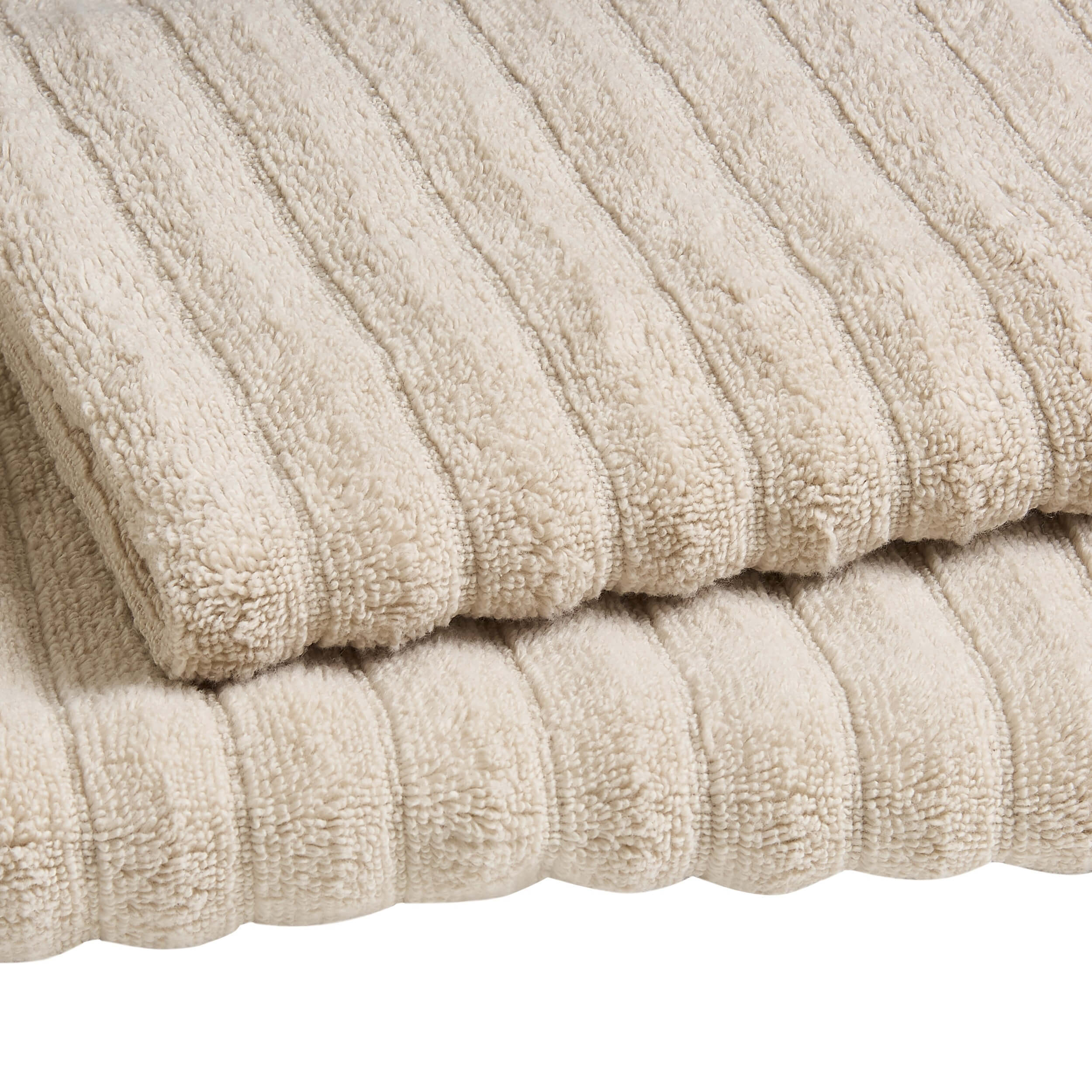 Monaco Plush Ribbed Cotton Towel Collection - Mushroom - Image 5