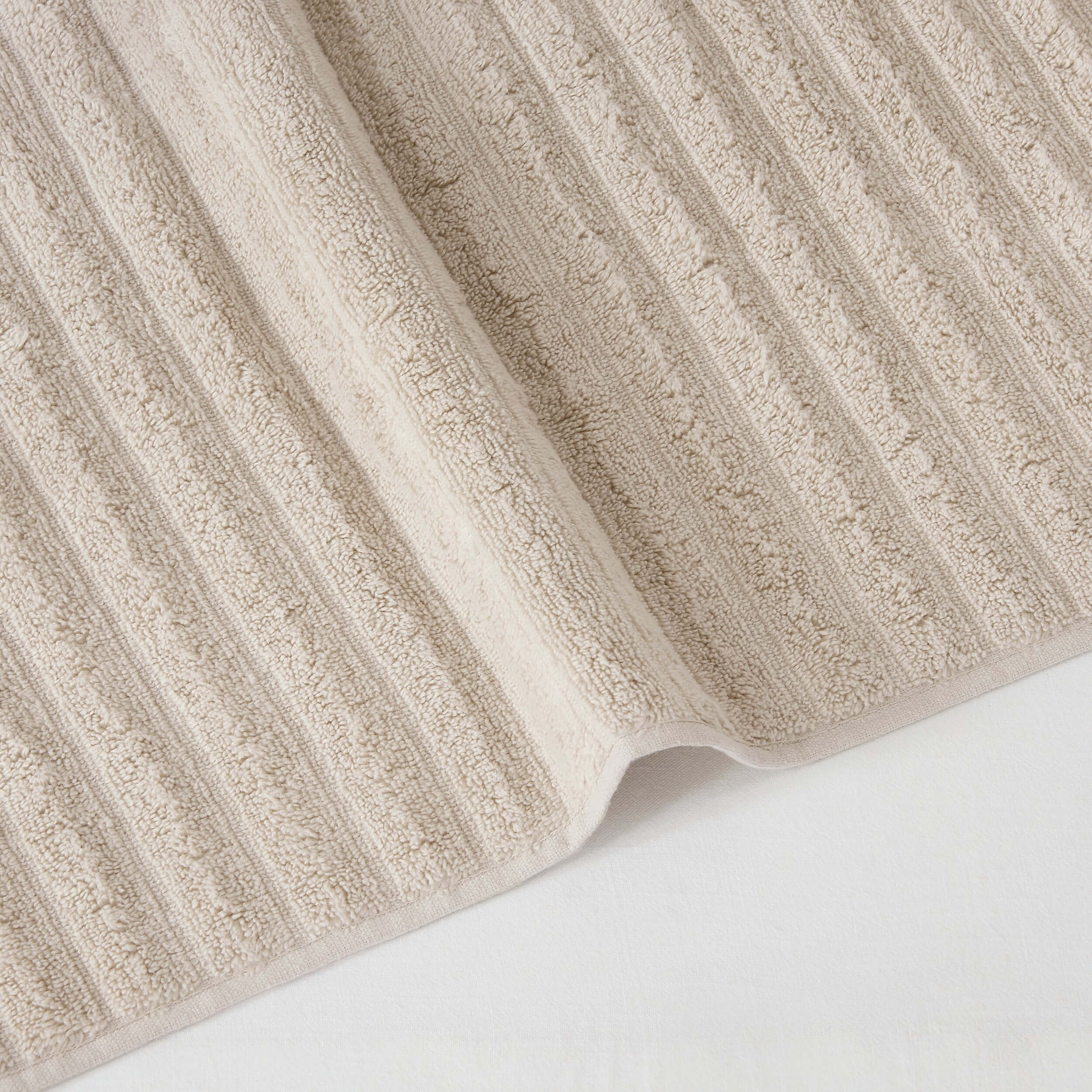 Monaco Plush Ribbed Cotton Towel Collection - Mushroom - Image 6