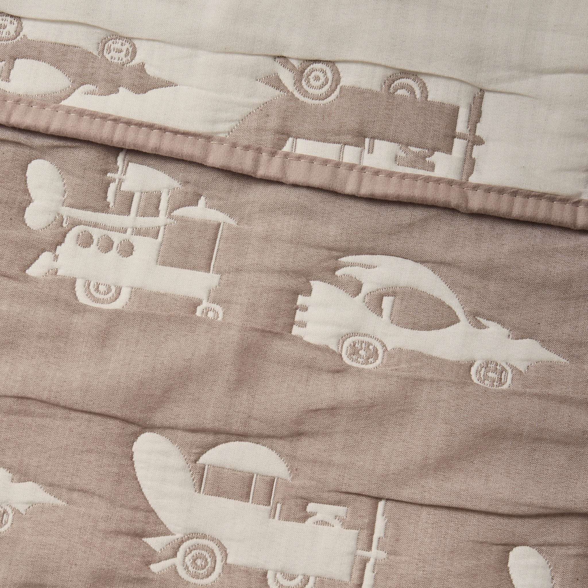 Morgan Transport Matelasse Cushion Cover and Bedspread Set - Taupe - Image 4