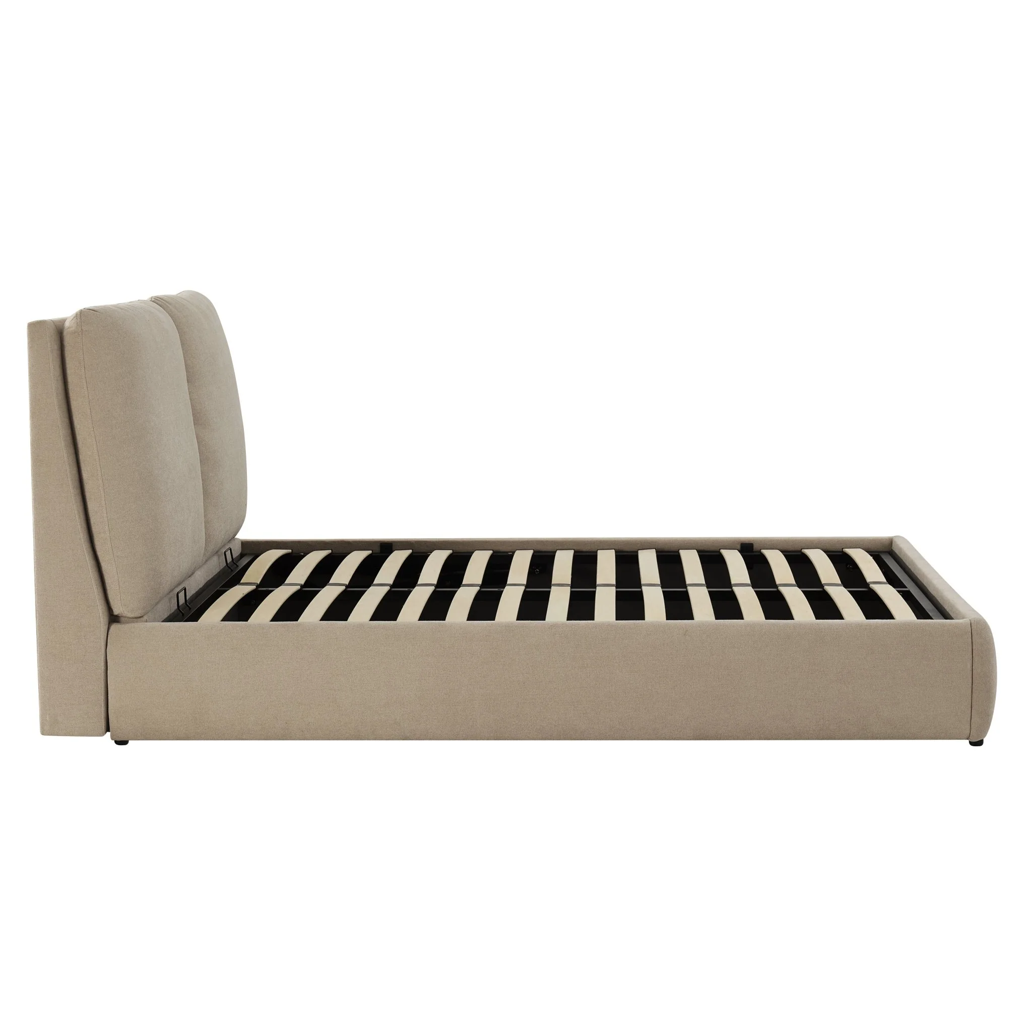 Murcia Ottoman Storage Bed - Chenille Oatmeal - Image 10