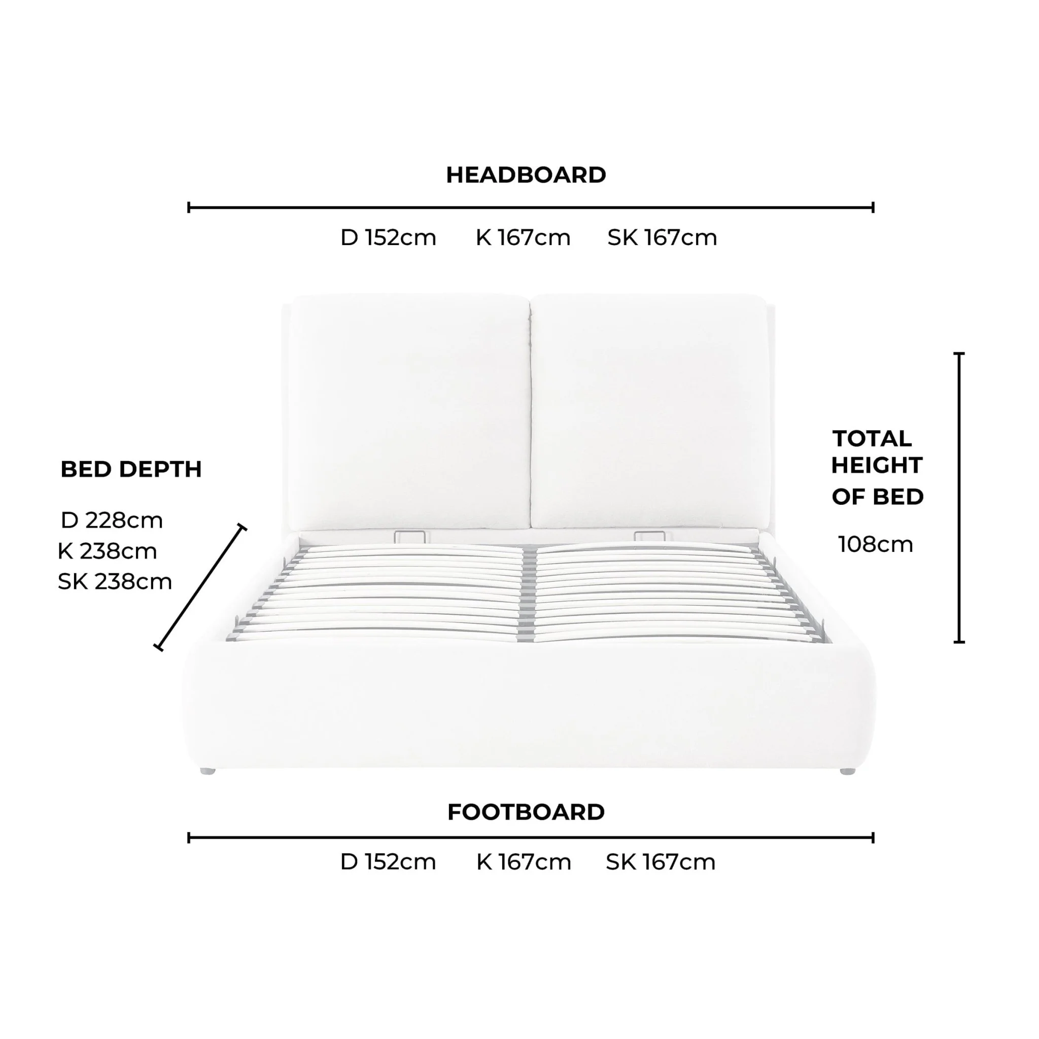 Murcia Ottoman Storage Bed - Chenille Oatmeal - Image 13